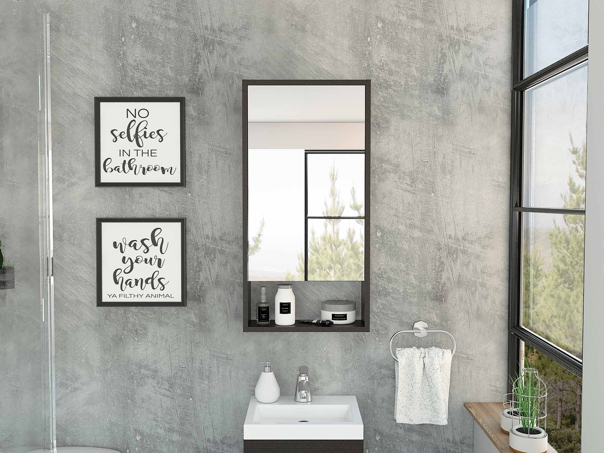 Rectangle Medicine Cabinet with Mirror