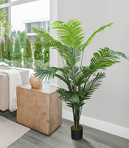 6ft Artificial Palm Tree with Woven Seagrass Plant Basket and Realistic Moss,Artificial Plants for Modern Home Office Living Room Floor Decor Indoor Buylikepro