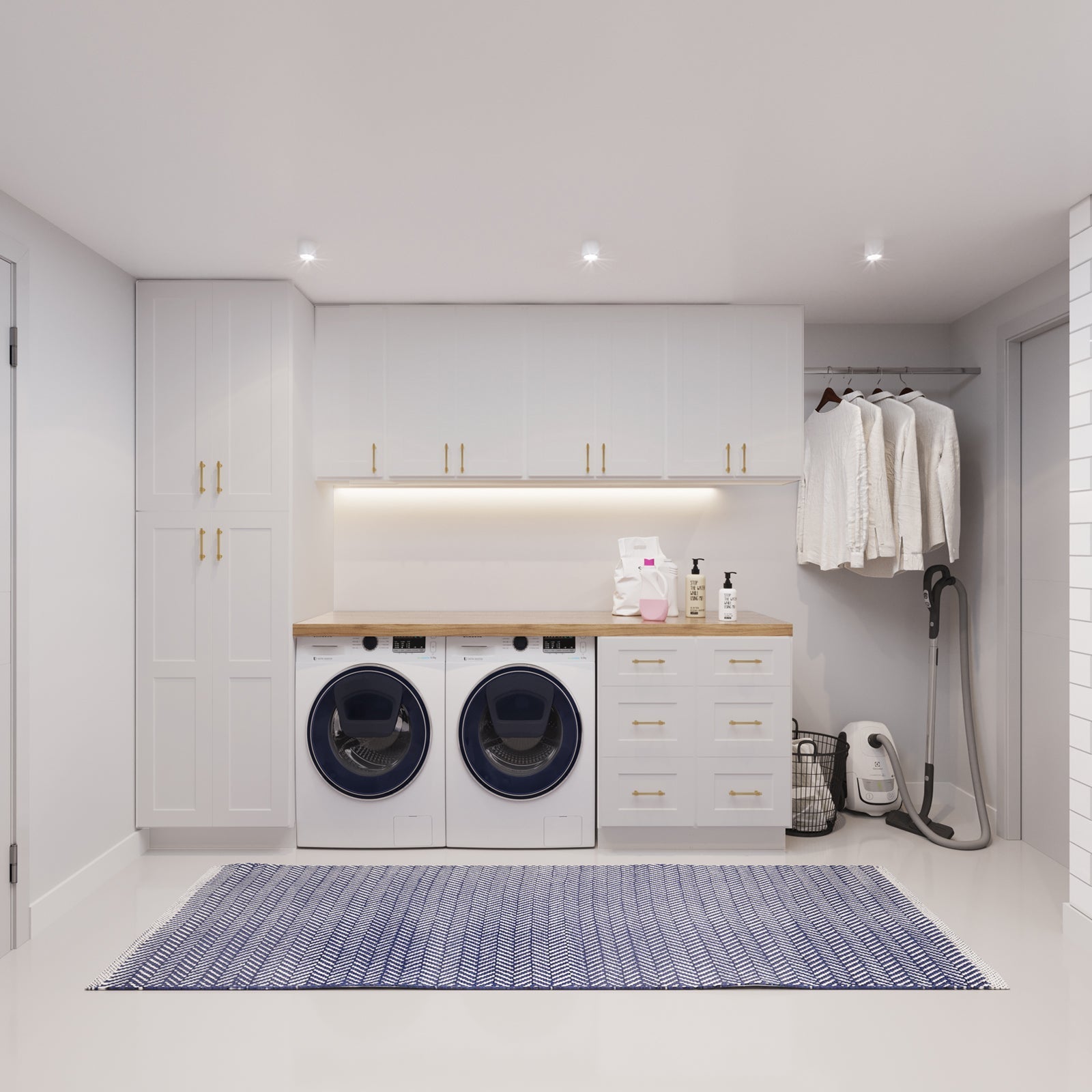 24"D Birch Solid Wood 3 Drawer Base Kitchen Cabinet 3DB