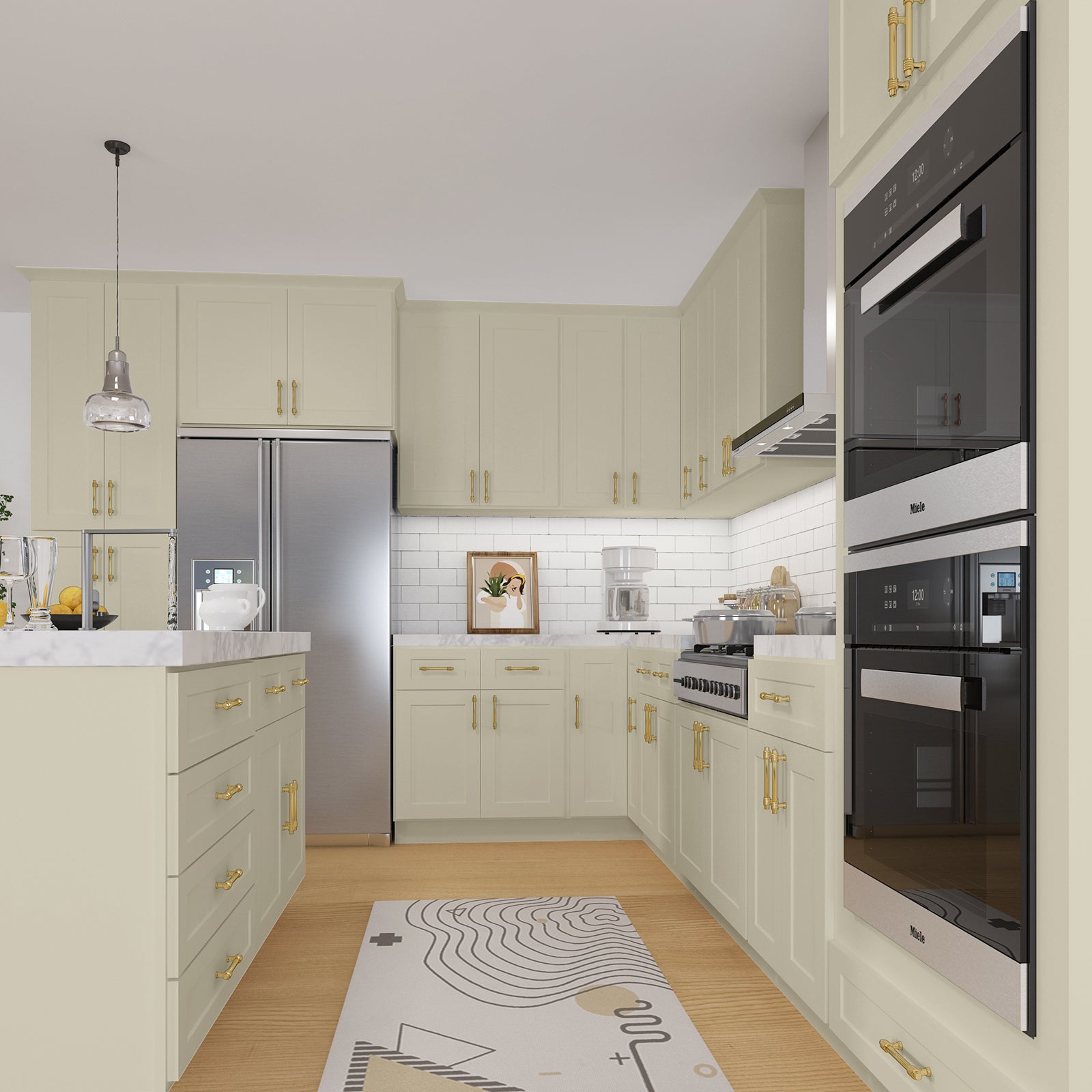 24"D Birch Solid Wood X 30"W X 34-1/2"H Base Kitchen Cabinet B33