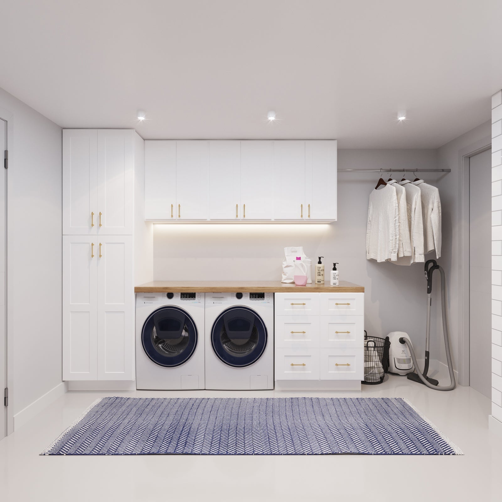 24"D Birch Solid Wood 3 Drawer Base Kitchen Cabinet 3DB