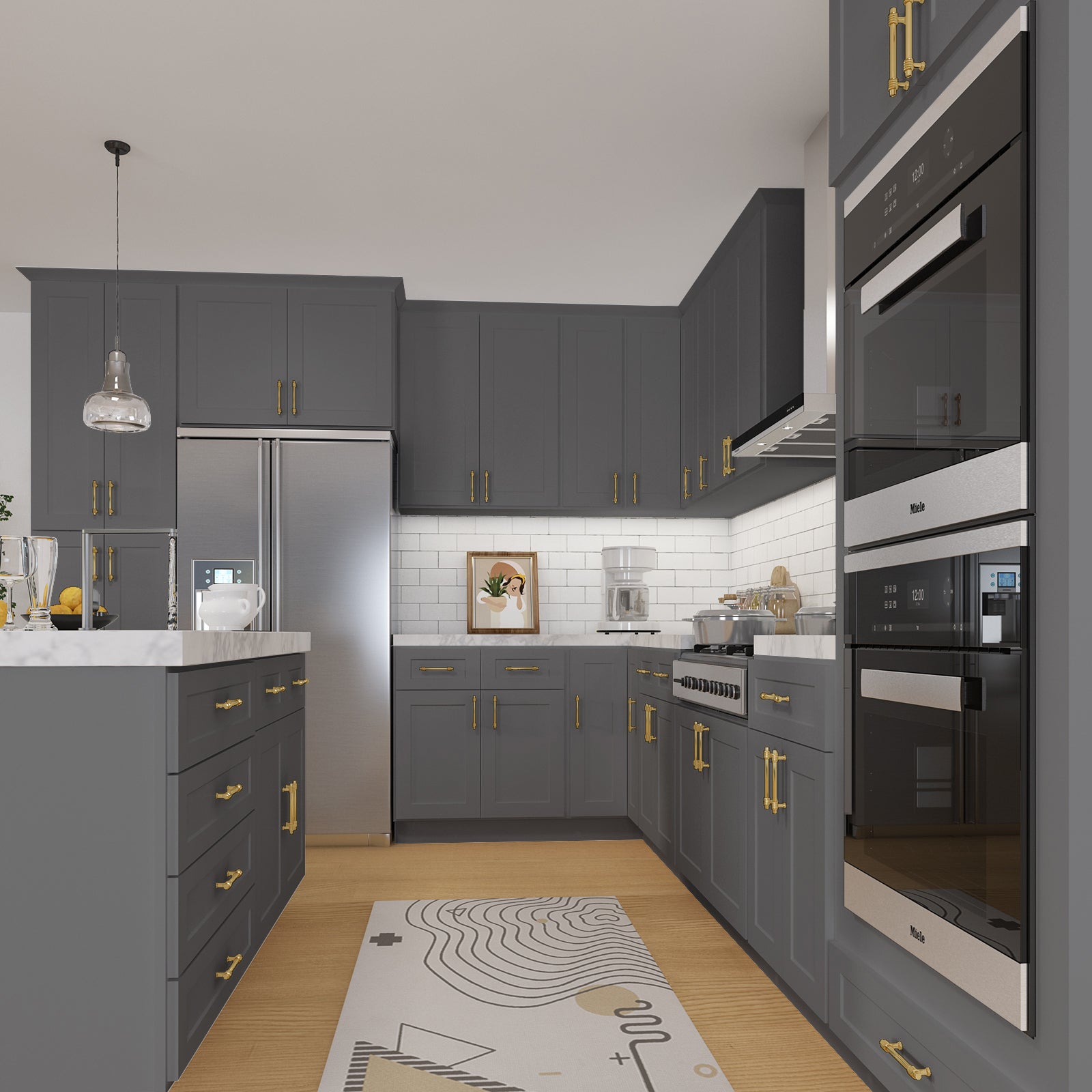 24"D Birch Solid Wood X 30"W X 34-1/2"H Base Kitchen Cabinet B33