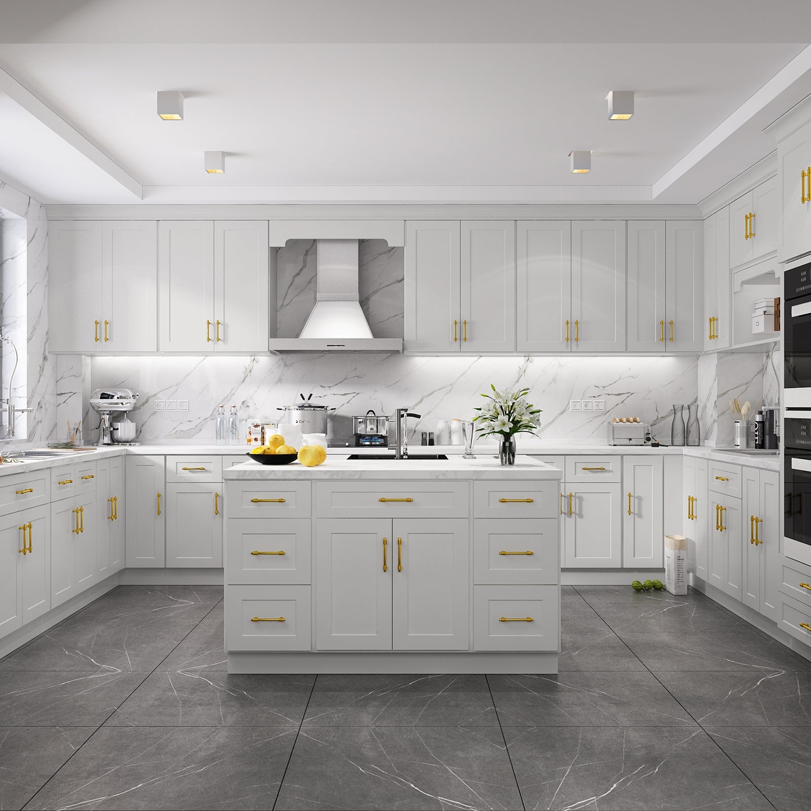 24"D Birch Solid Wood X 24"W X 34-1/2"H Base Kitchen Cabinet B24