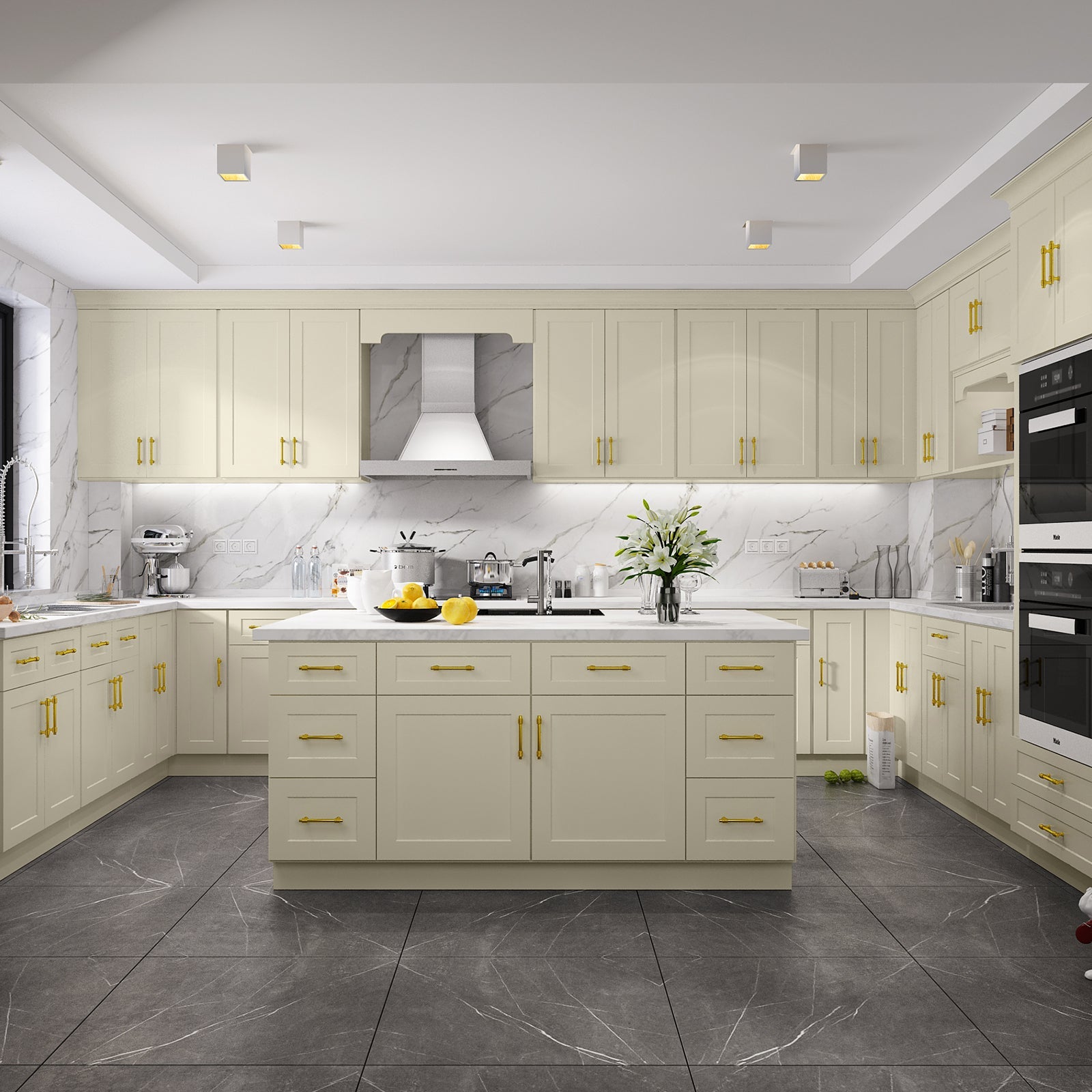 24"D Birch Solid Wood X 30"W X 34-1/2"H Base Kitchen Cabinet B33