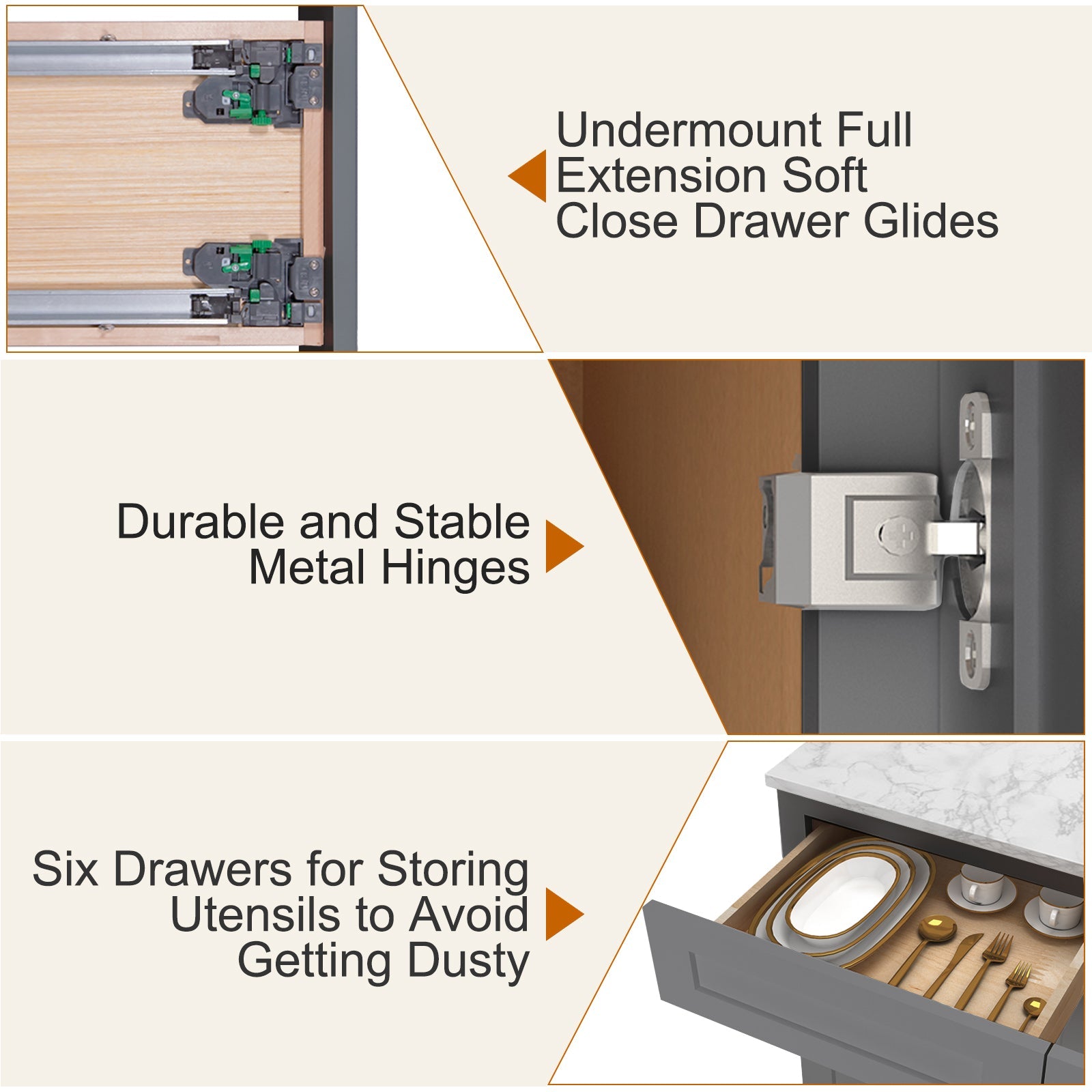 21"D Birch Solid Wood X48"W X 21"D X 34-1/2"H Bath Vanity Sink Drawer Cabinet without Top VDDB48