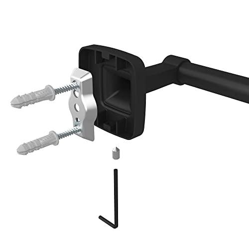 Bathroom Hardware Set Black 5-Piece, Double Towel Bar Toilet Paper Holder Wall Mount Towel Ring Robe Towel Hooks for Bathroom Stainless Steel Bath Accessories Kit Buylikepro