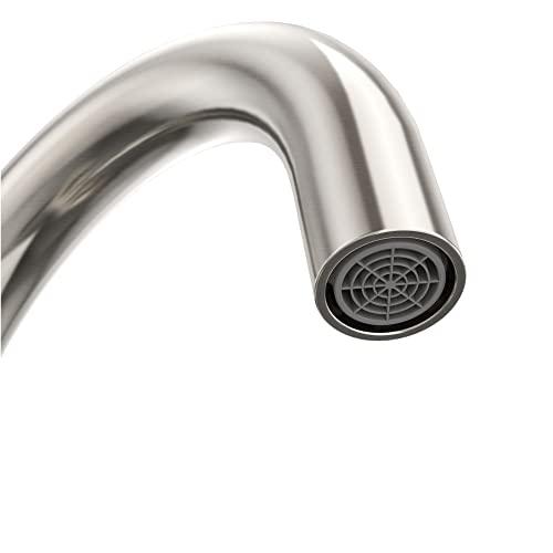 Bathroom Sink Faucet 3 Hole, Faucet for Bathroom Sink High Arc, Brushed Nickel Bathroom Faucet, 2-Handle Centerset Bathroom Faucet with Pop-up Drain and Water Supply Lines, 1.2 GPM Buylikepro