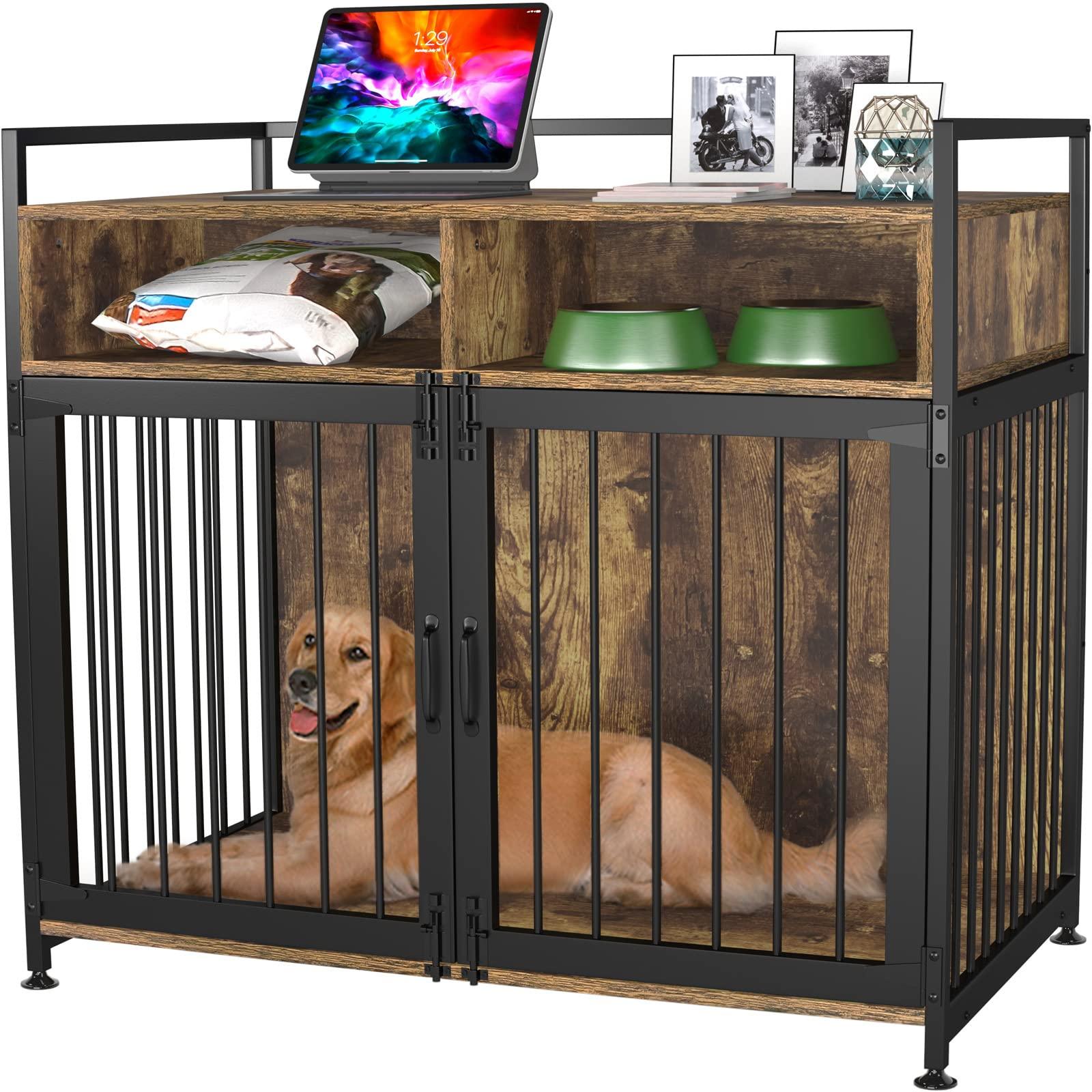 Cages for Dogs Indoor Heavy-Duty Super Sturdy Dog Kennels with Storage and Anti-Chew - Medium Buylikepro