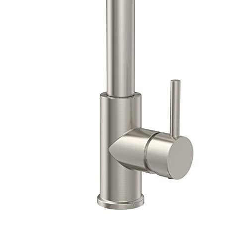 Kitchen Faucets with Pull Down Sprayer, Single Handle Faucet for Kitchen Sink, Modern High Arc Brushed Nickel Kitchen Faucet with Sprayer Buylikepro