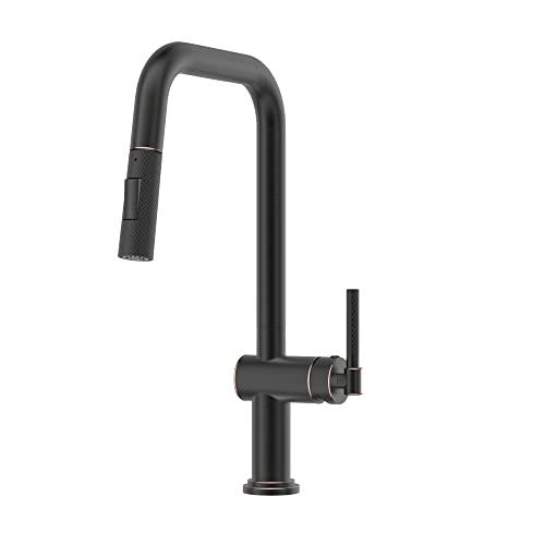Modern Kitchen Sink Faucet, Stainless Steel Kitchen Faucet with Pull Down Sprayer Commercial Single Handle High Arc Oil Rubbed Bronze Kitchen Faucet Buylikepro