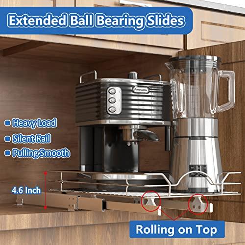 Pull Out Cabinet Organizer 20"W x 21"D, for Cabinet Pull Out Shelves Cabinet Drawers Slide Out Kitchen Cabinet Organizer Storage Shelves, Fits 21.5" Opening Cabinet Buylikepro