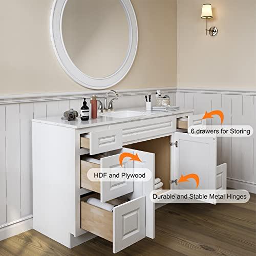 S-VDDB60-SW-US-DF, 21" D60 W34.5 H, Shaker White Buylikepro