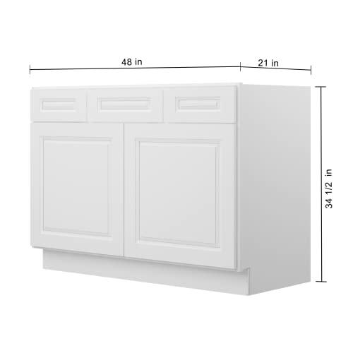 S-VSD48-SW-US-DF, 21" D48 W34.5 H, Shaker White Buylikepro