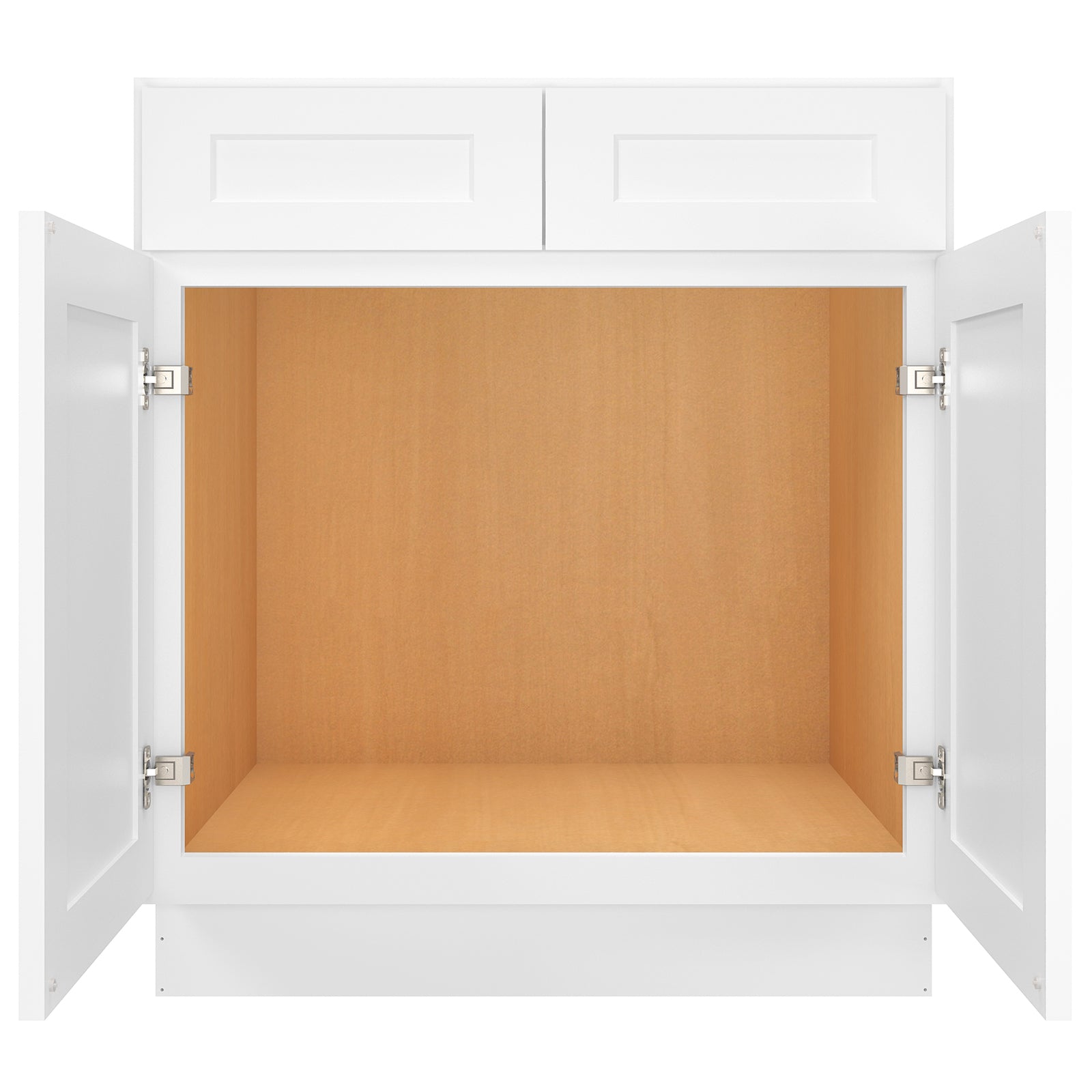 24"D*30"W*34.5"H Birch Solid Wood Sink Base Kitchen Cabinet SB30