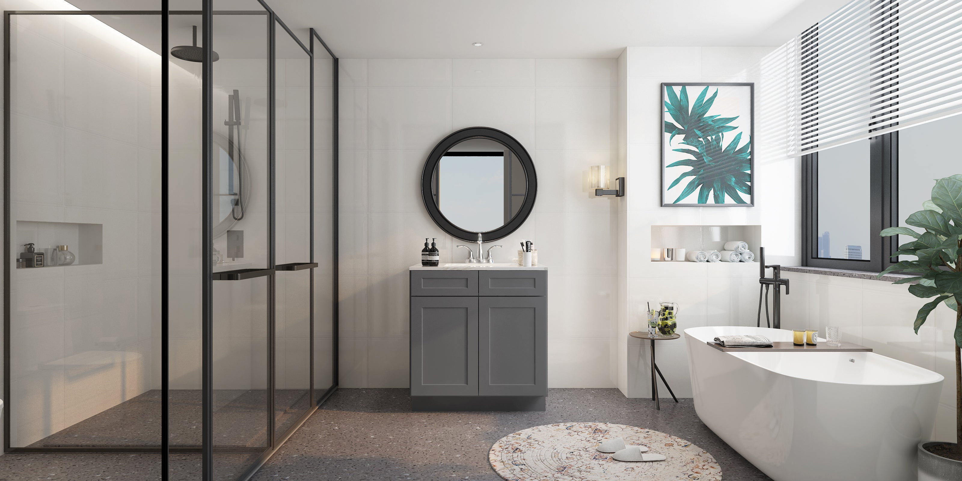 24"D*33"W*34.5"H Birch Solid Wood Sink Base Kitchen Cabinet SB33