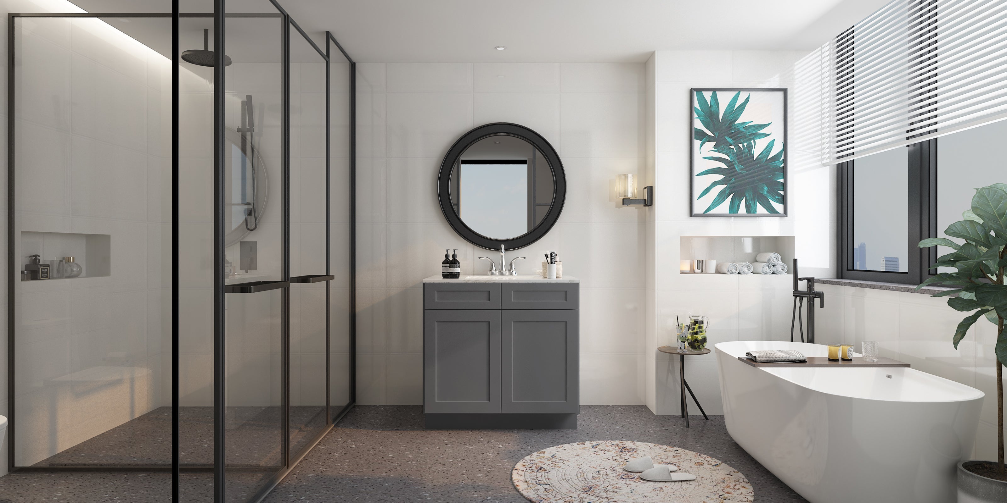 24"D*36"W*34.5"H Birch Solid Wood Sink Base Kitchen Cabinet SB36