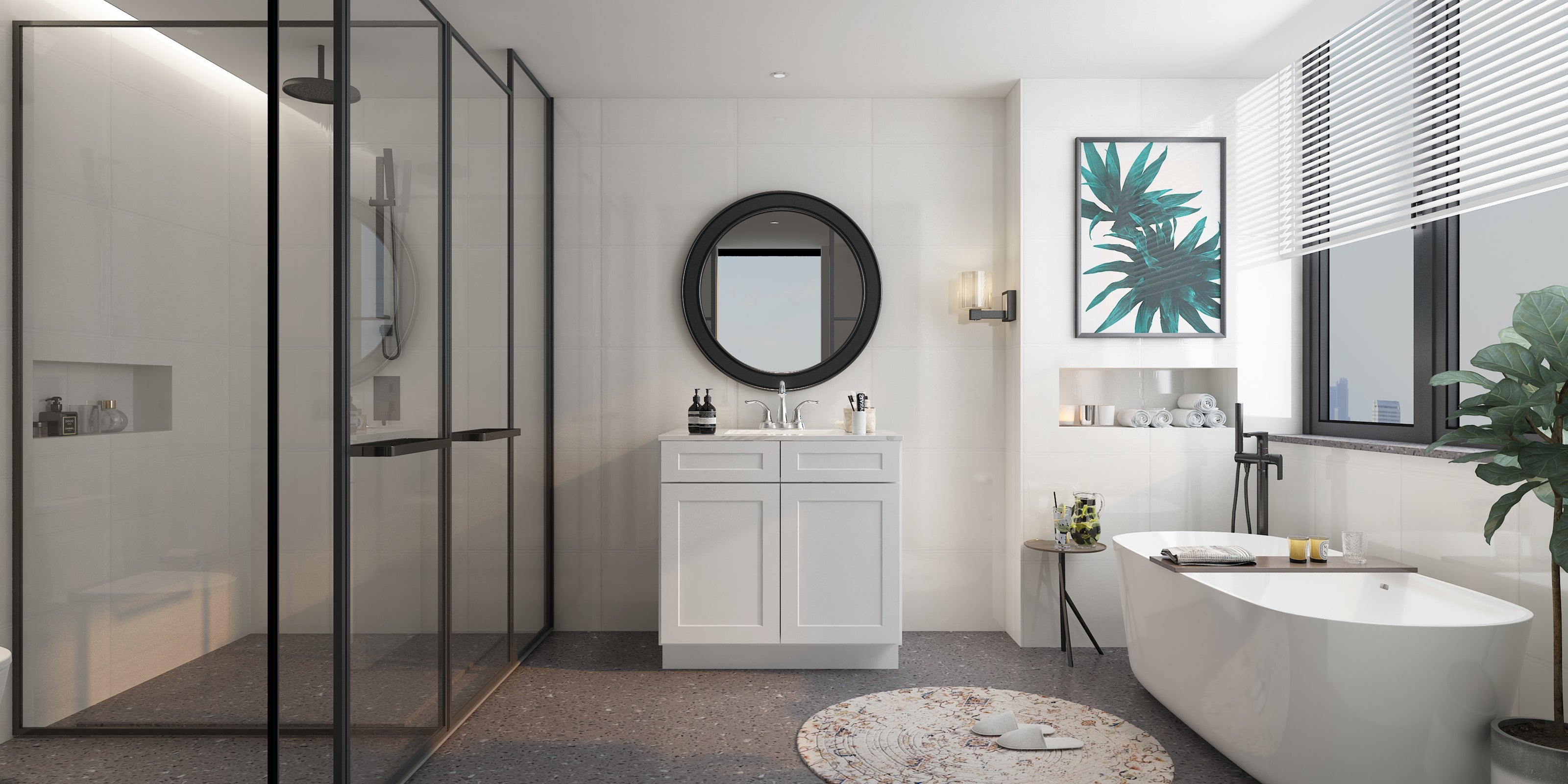 24"D*36"W*34.5"H Birch Solid Wood Sink Base Kitchen Cabinet SB36