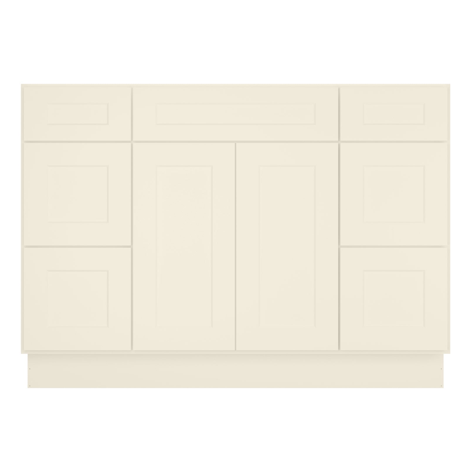 21"D Birch Solid Wood X 60"W X 34-1/2"H Bath Vanity Double Drawer Cabinet without Top VDDB60