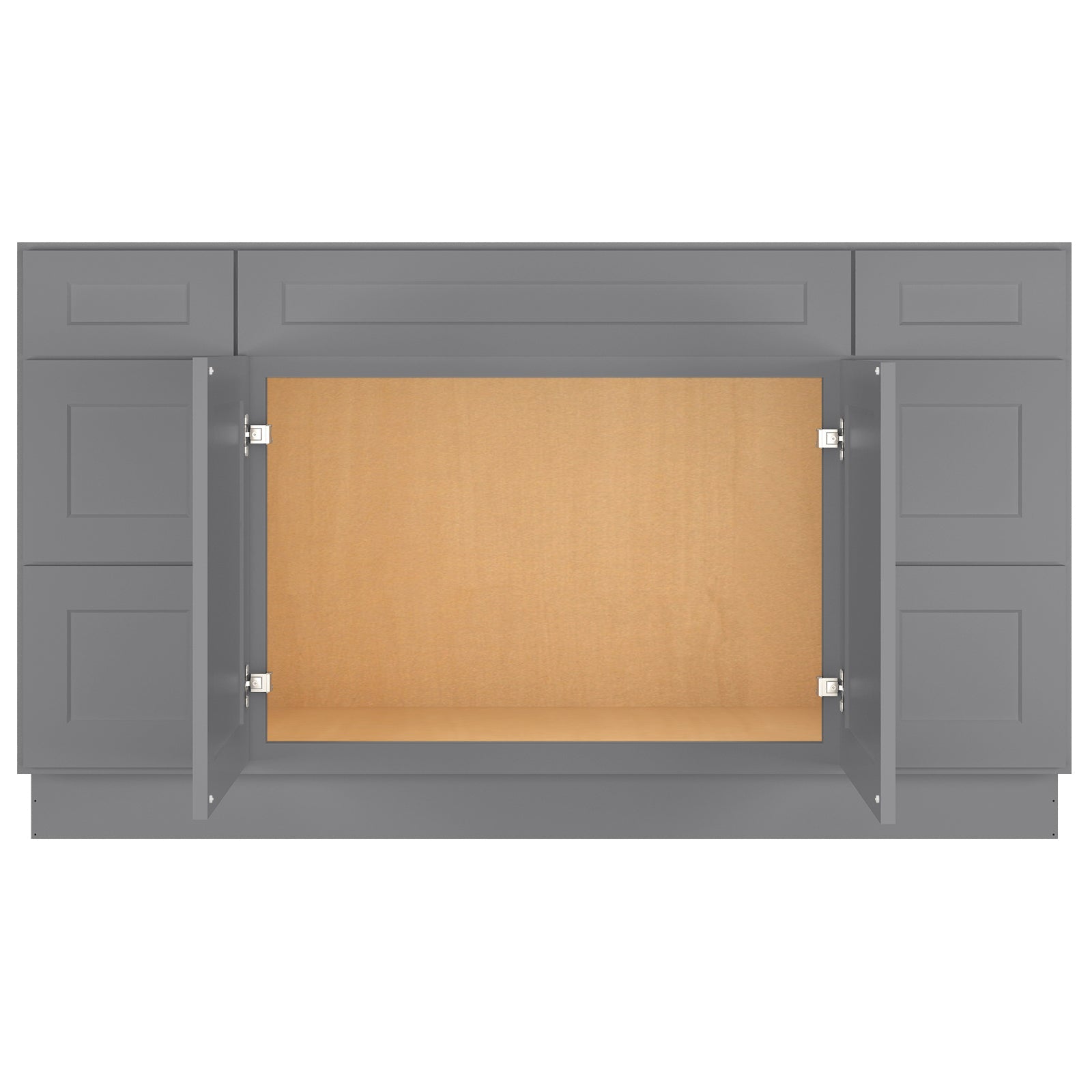 21"D Birch Solid Wood X48"W X 21"D X 34-1/2"H Bath Vanity Sink Drawer Cabinet without Top VDDB48