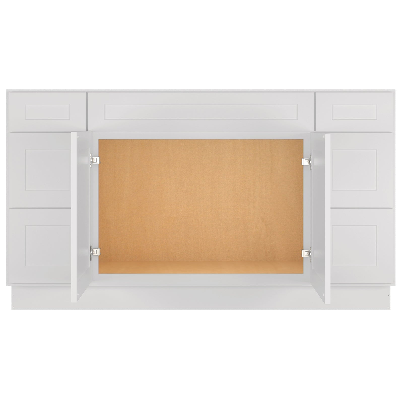 21"D Birch Solid Wood X48"W X 21"D X 34-1/2"H Bath Vanity Sink Drawer Cabinet without Top VDDB48