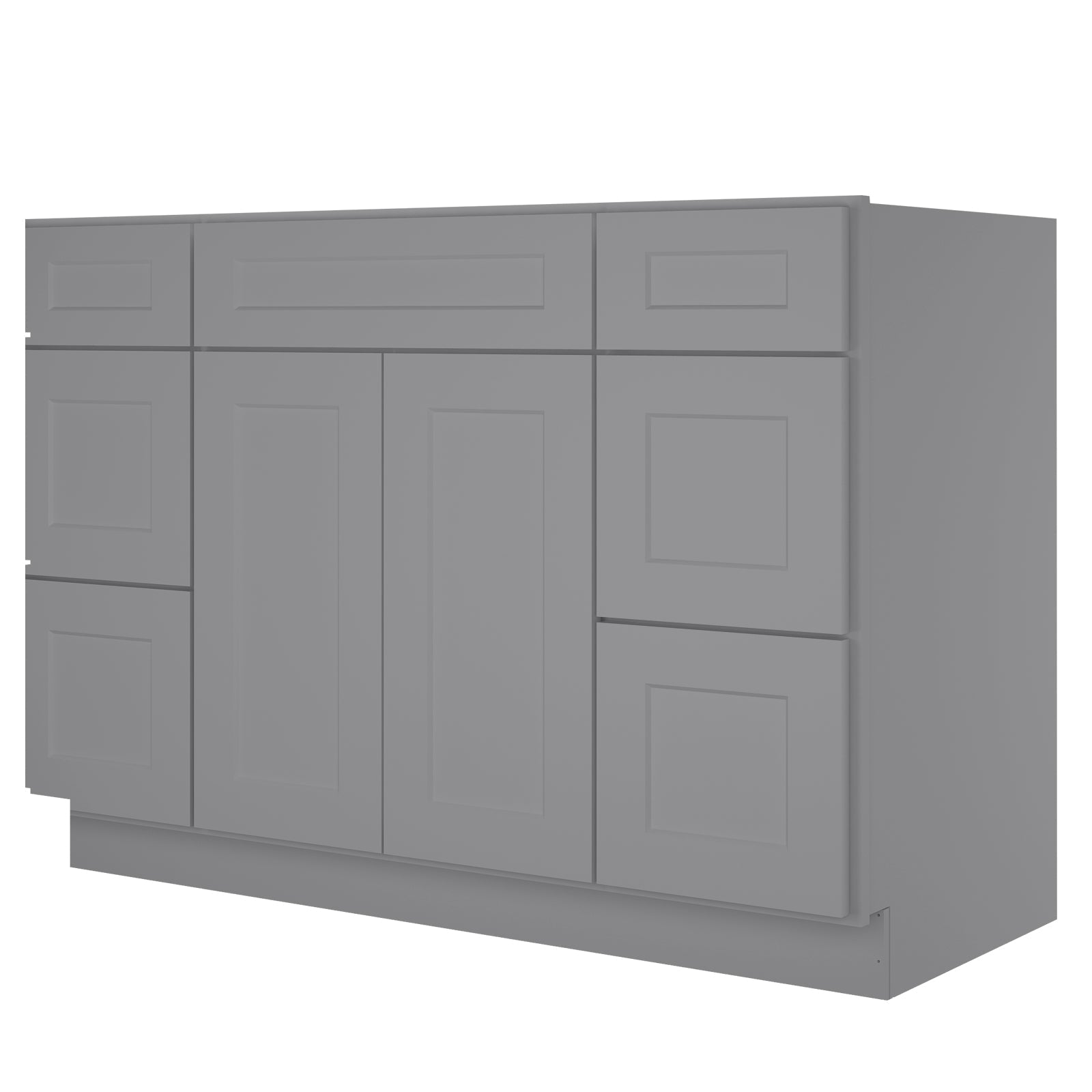 21"D Birch Solid Wood X 60"W X 34-1/2"H Bath Vanity Double Drawer Cabinet without Top VDDB60