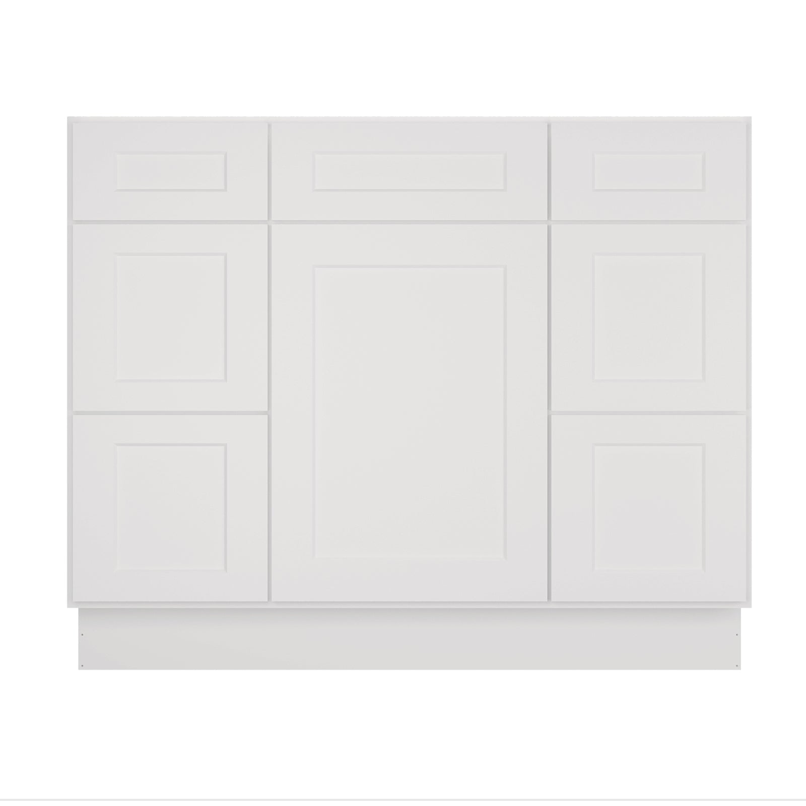 21"D Birch Solid Wood X 42"W X 34-1/2"H Bath Vanity Double Drawer Cabinet without Top VDDB42