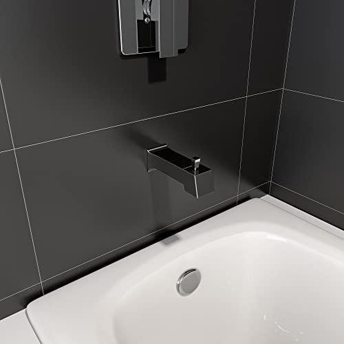 Shower Tub Kit, Tub and Shower Faucet Set with Single-Spray Shower Head and Tub Spout, Single-Handle Tub and Shower Trim Kit, Chrome (Valve Included) Buylikepro