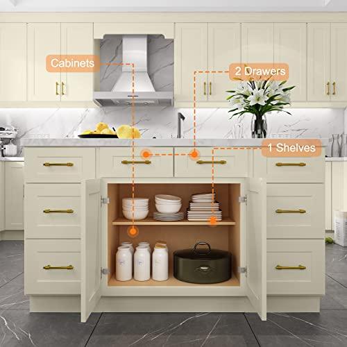 Storage Cabinets- Kitchen Base Cabinet with Drawers and 2 Soft Closing Doors, Wooden Base Cabinets for Furniture in Kitchens, Living Rooms, Bathrooms, Study Rooms and other Places 33"W X 24"D X 34"H Buylikepro