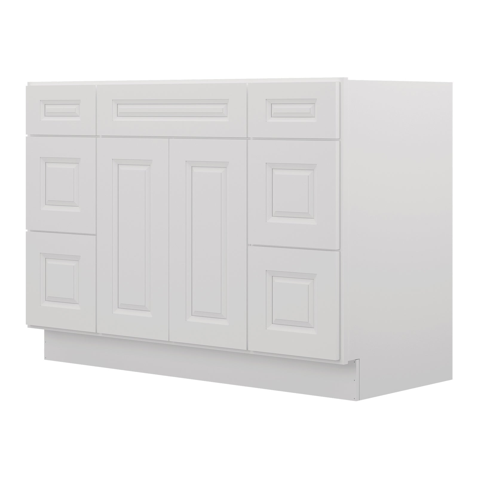 21"D Birch Solid Wood X 60"W X 34-1/2"H Bath Vanity Double Drawer Cabinet without Top VDDB60