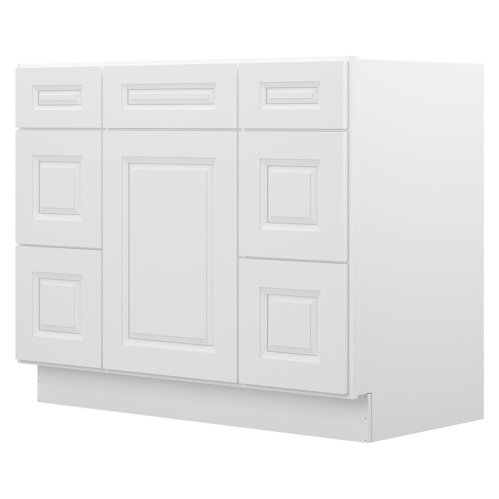 21"D Birch Solid Wood X 42"W X 34-1/2"H Bath Vanity Double Drawer Cabinet without Top VDDB42