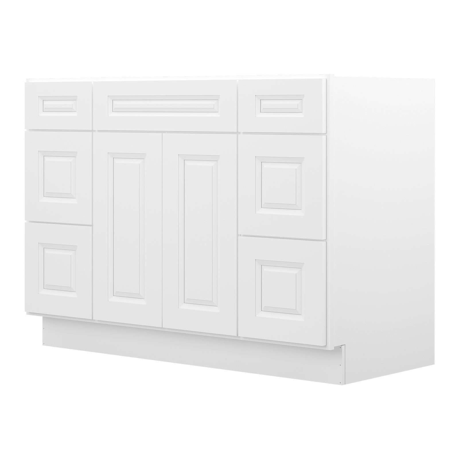 21"D Birch Solid Wood X 60"W X 34-1/2"H Bath Vanity Double Drawer Cabinet without Top VDDB60