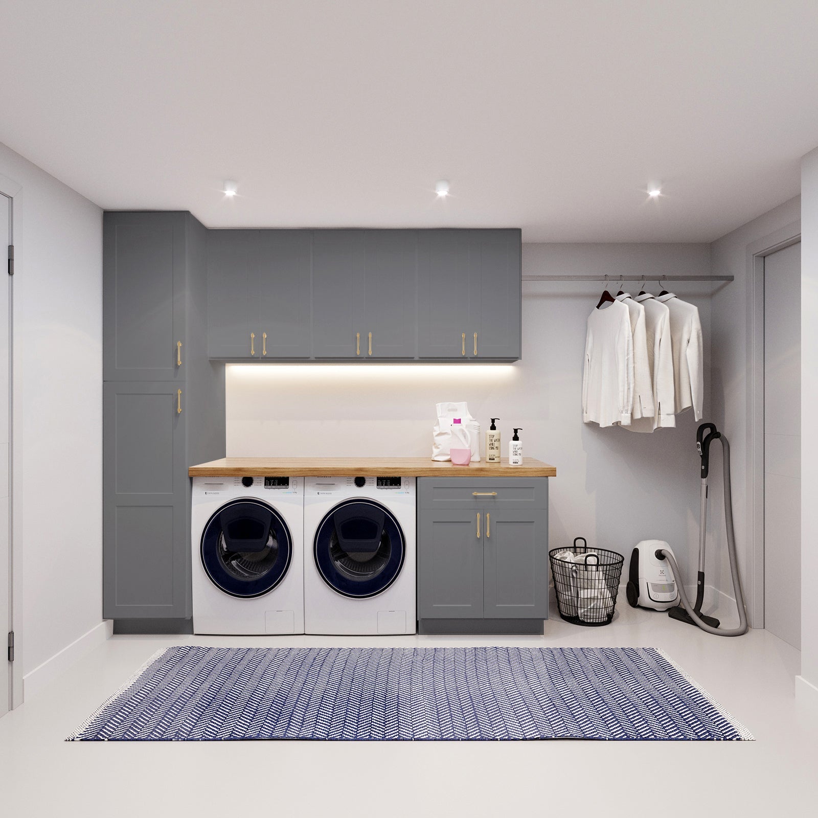 24"D*18"W*90"H Birch Solid Wood Pantry Tall Storage Cabinet U189024