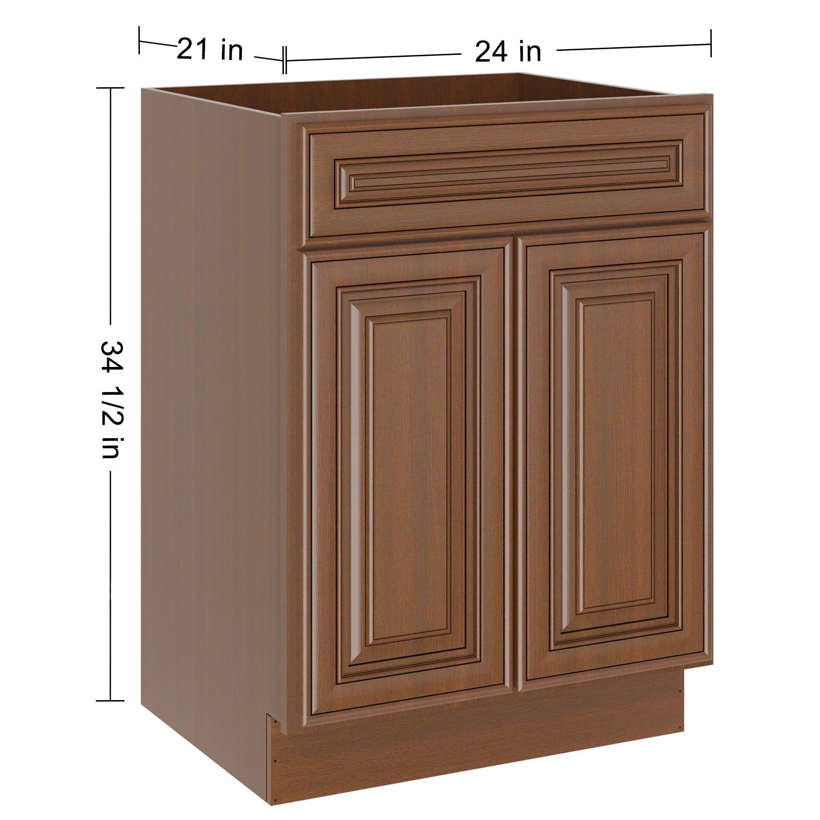 21"D X 24"W X 34-1/2"H Bath Vanity Cabinet without Top VS24