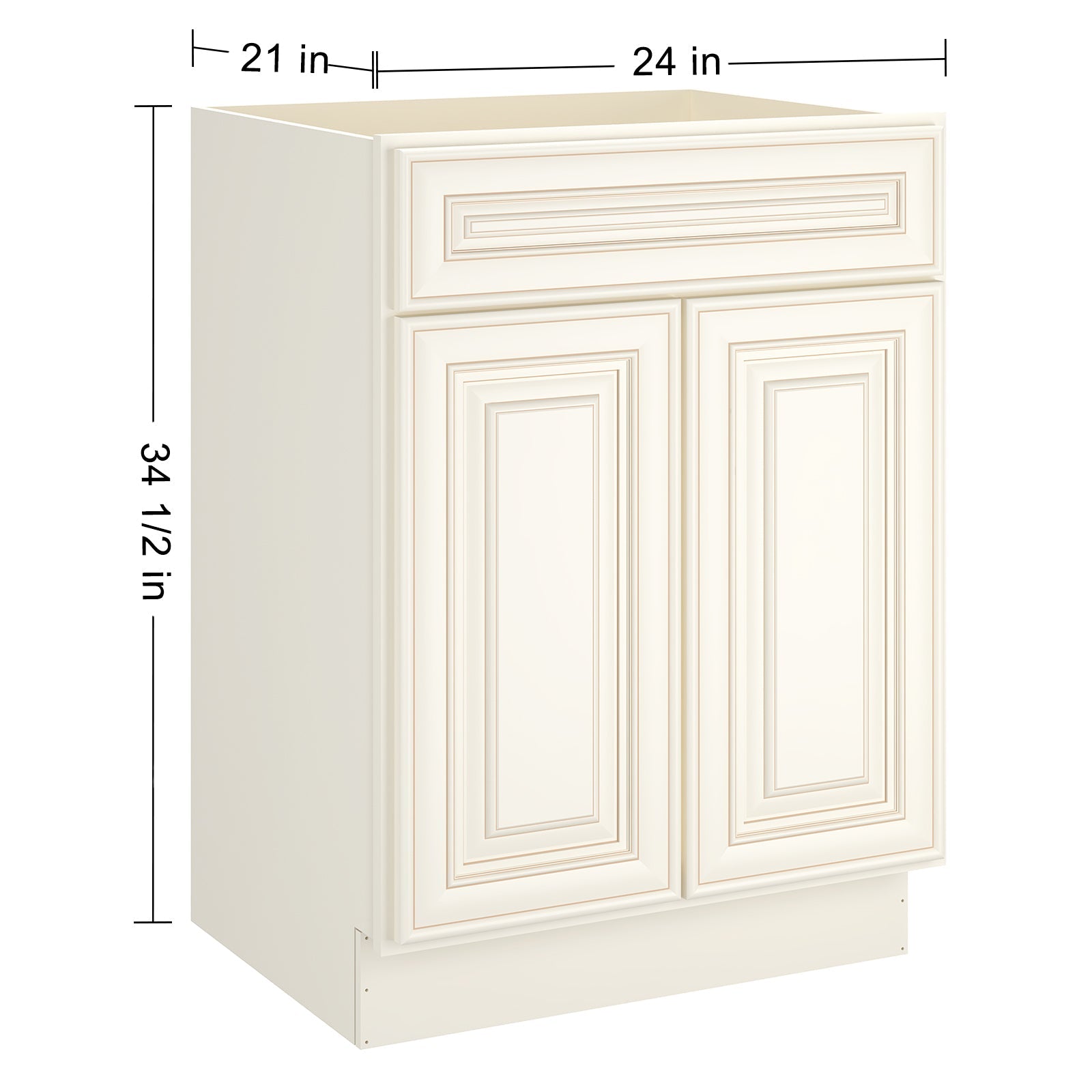 21"D X 24"W X 34-1/2"H Bath Vanity Cabinet without Top VS24