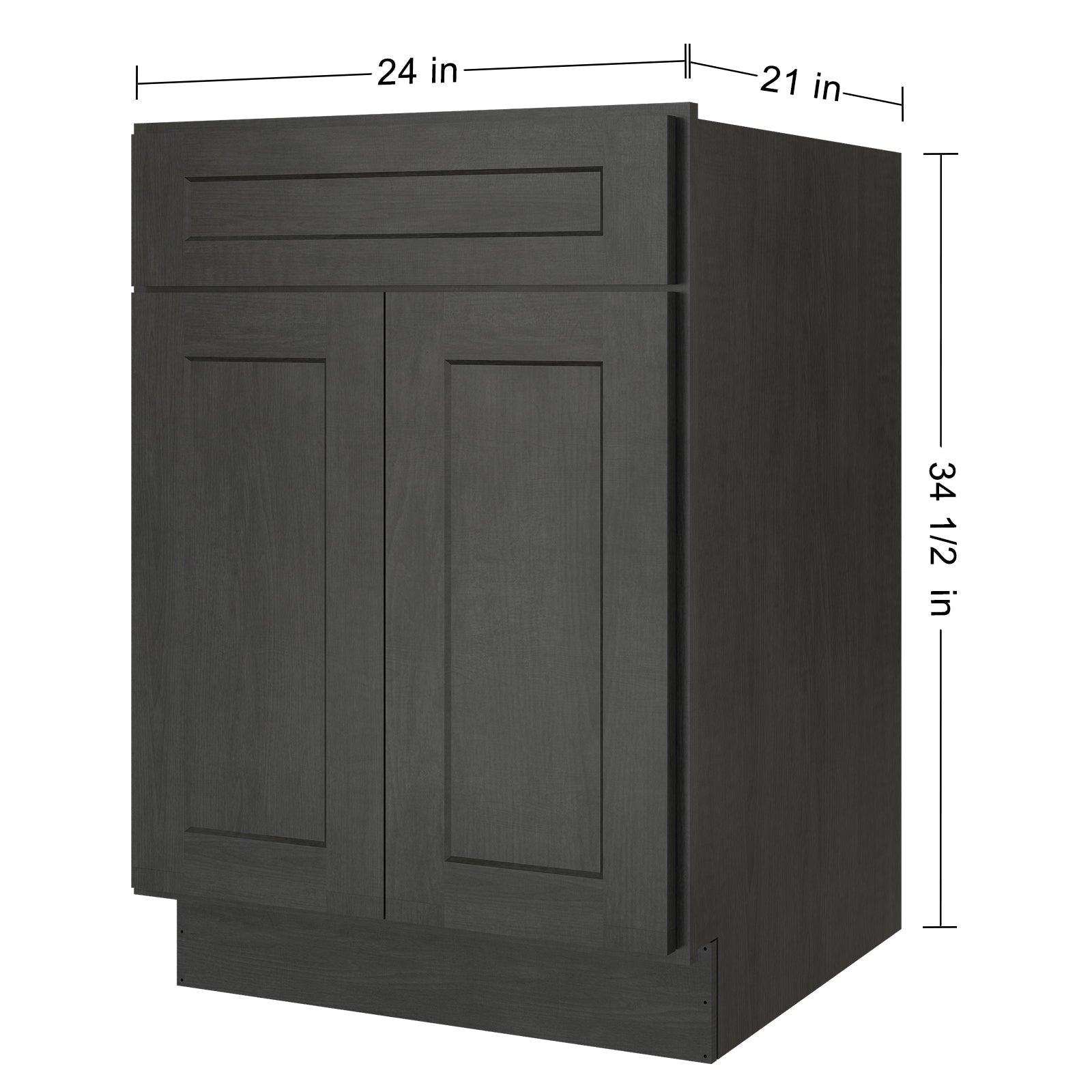 21"D X 24"W X 34-1/2"H Bath Vanity Cabinet without Top VS24
