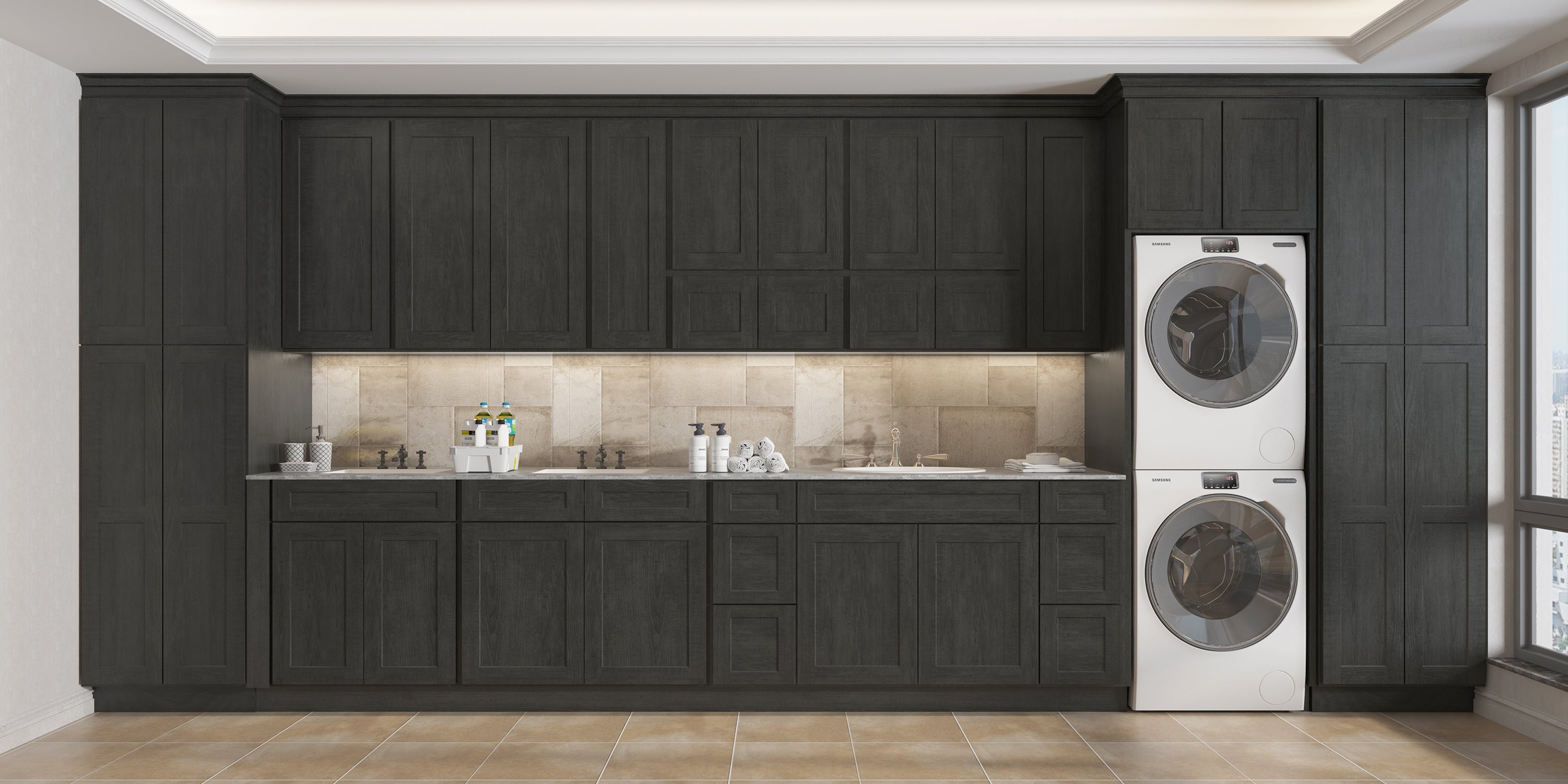 21"D X 24"W X 34-1/2"H Bath Vanity Cabinet without Top VS24