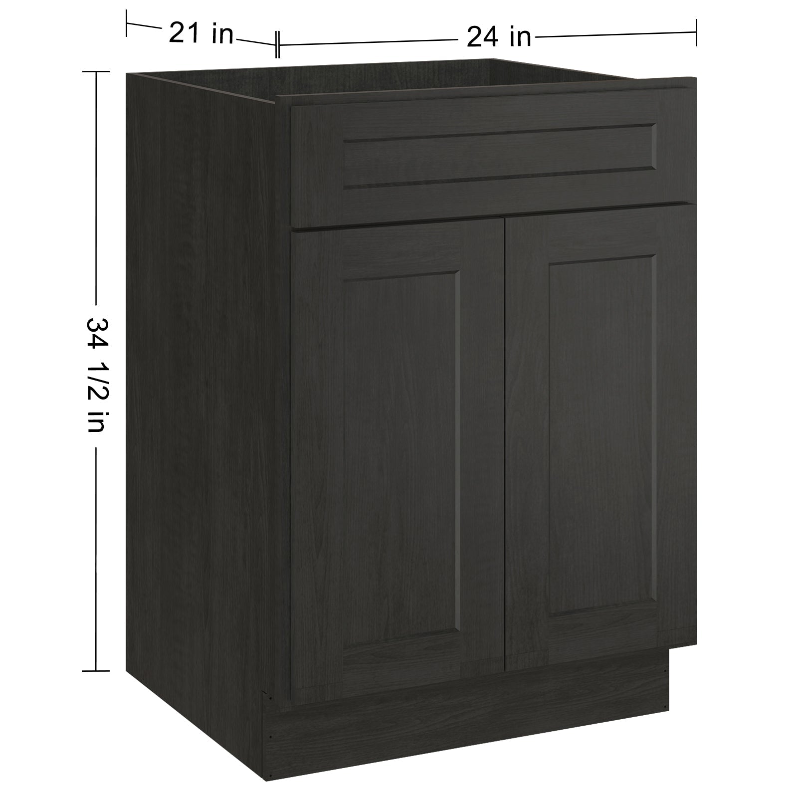 21"D X 24"W X 34-1/2"H Bath Vanity Cabinet without Top VS24