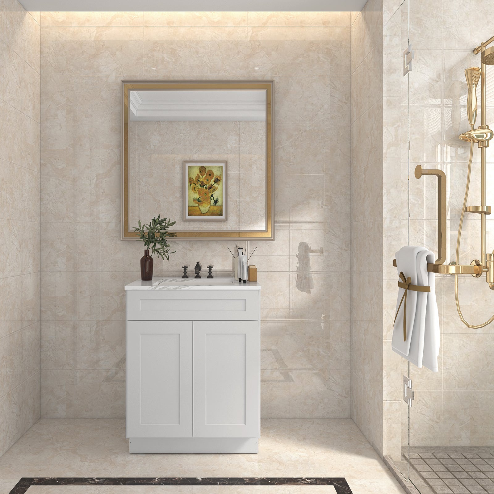 21"D X 24"W X 34-1/2"H Bath Vanity Cabinet without Top VS24