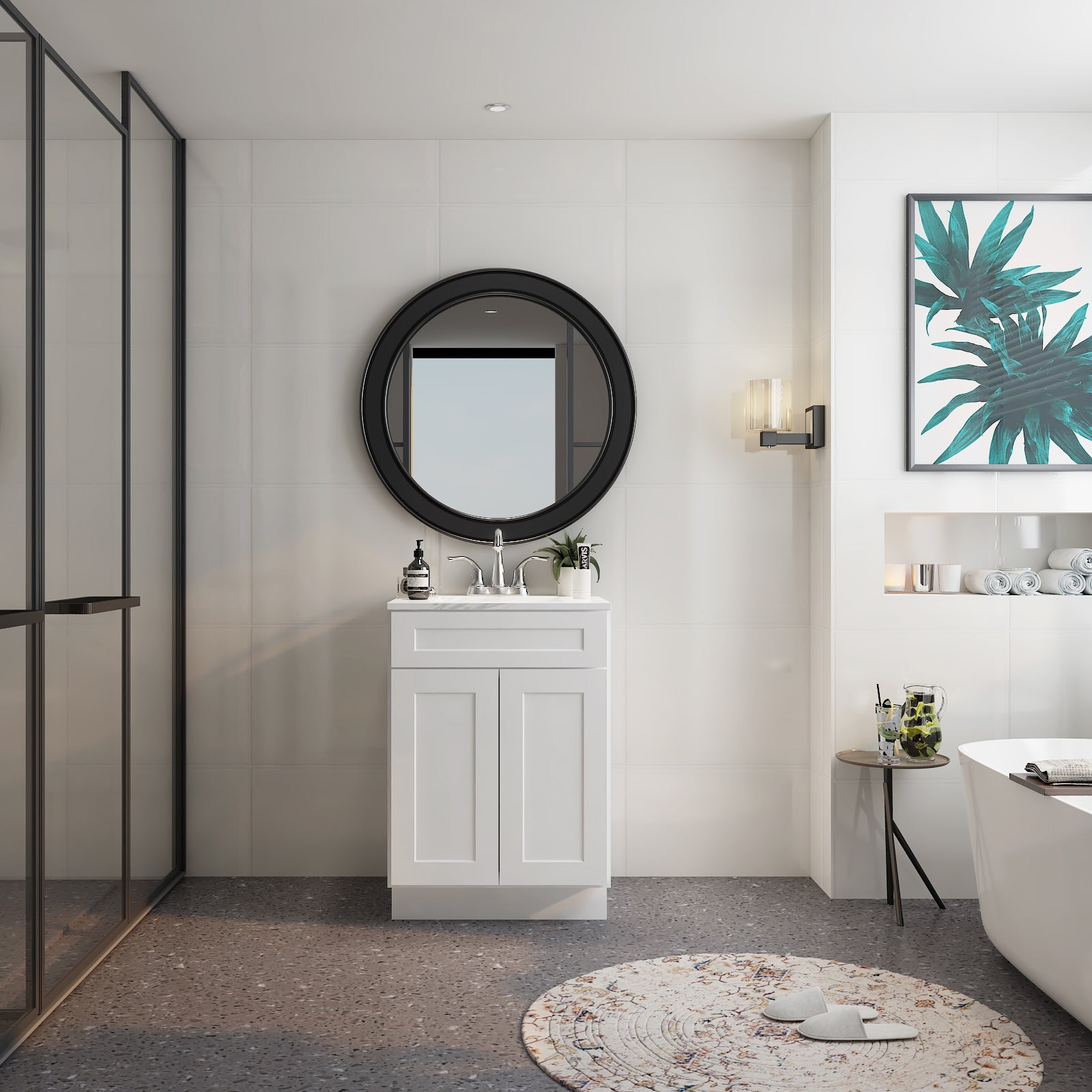 21"D X 24"W X 34-1/2"H Bath Vanity Cabinet without Top VS24