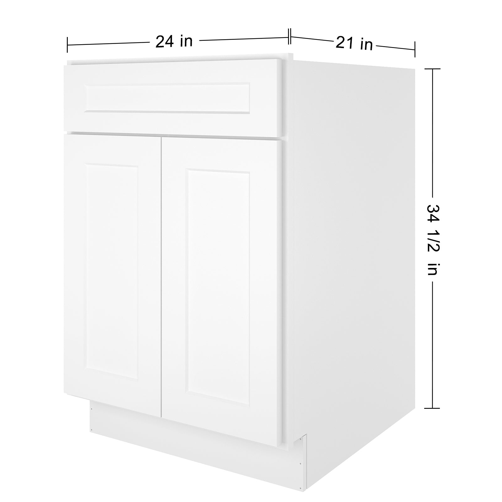 21"D X 24"W X 34-1/2"H Bath Vanity Cabinet without Top VS24
