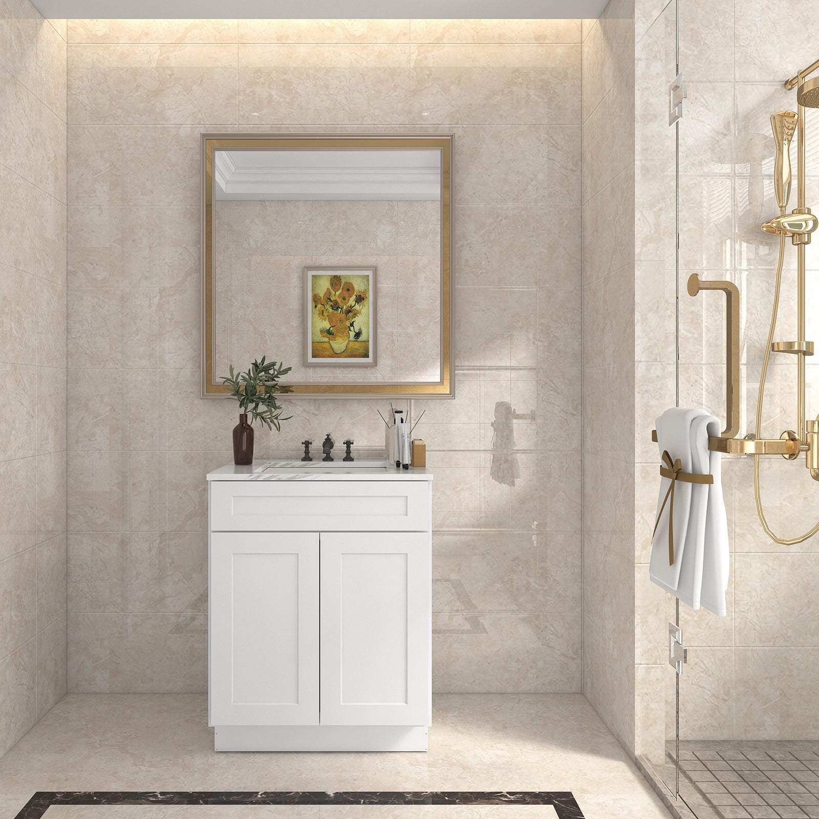 21"D X 24"W X 34-1/2"H Bath Vanity Cabinet without Top VS24