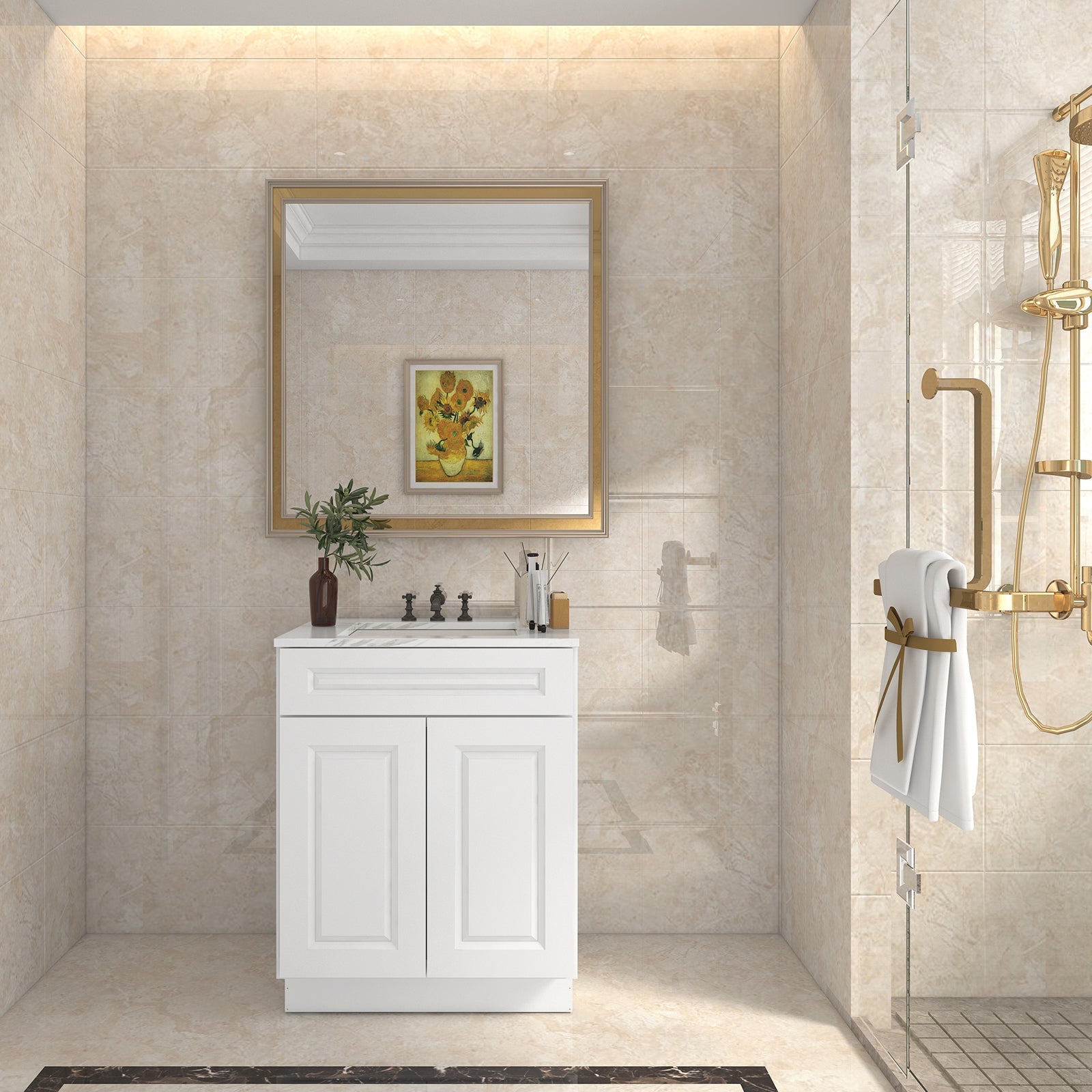 21"D X 24"W X 34-1/2"H Bath Vanity Cabinet without Top VS24