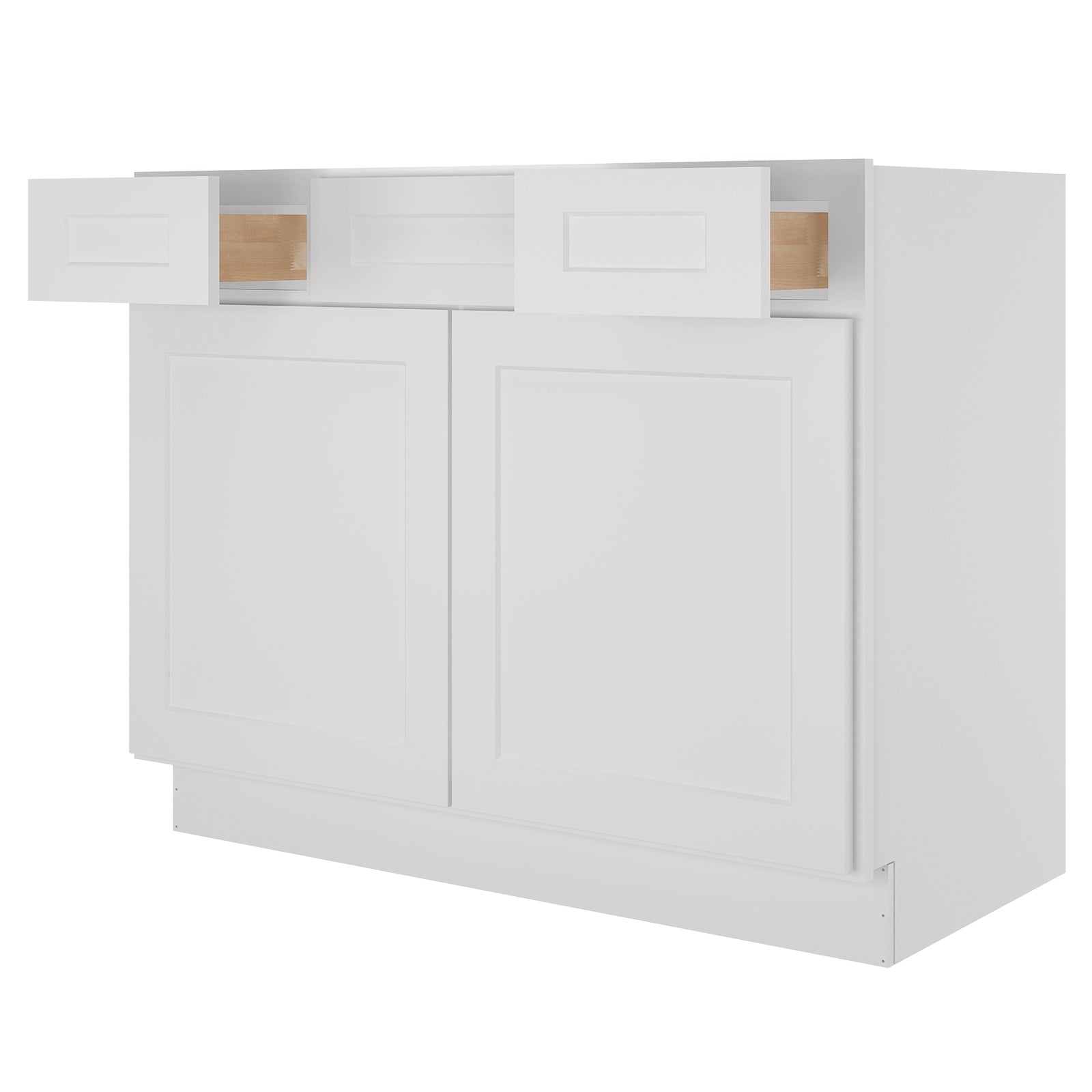 42"W Birch Solid Wood X 21"D X 34-1/2"H Vanity Sink Drawer Cabinet Wthout Top VSD42