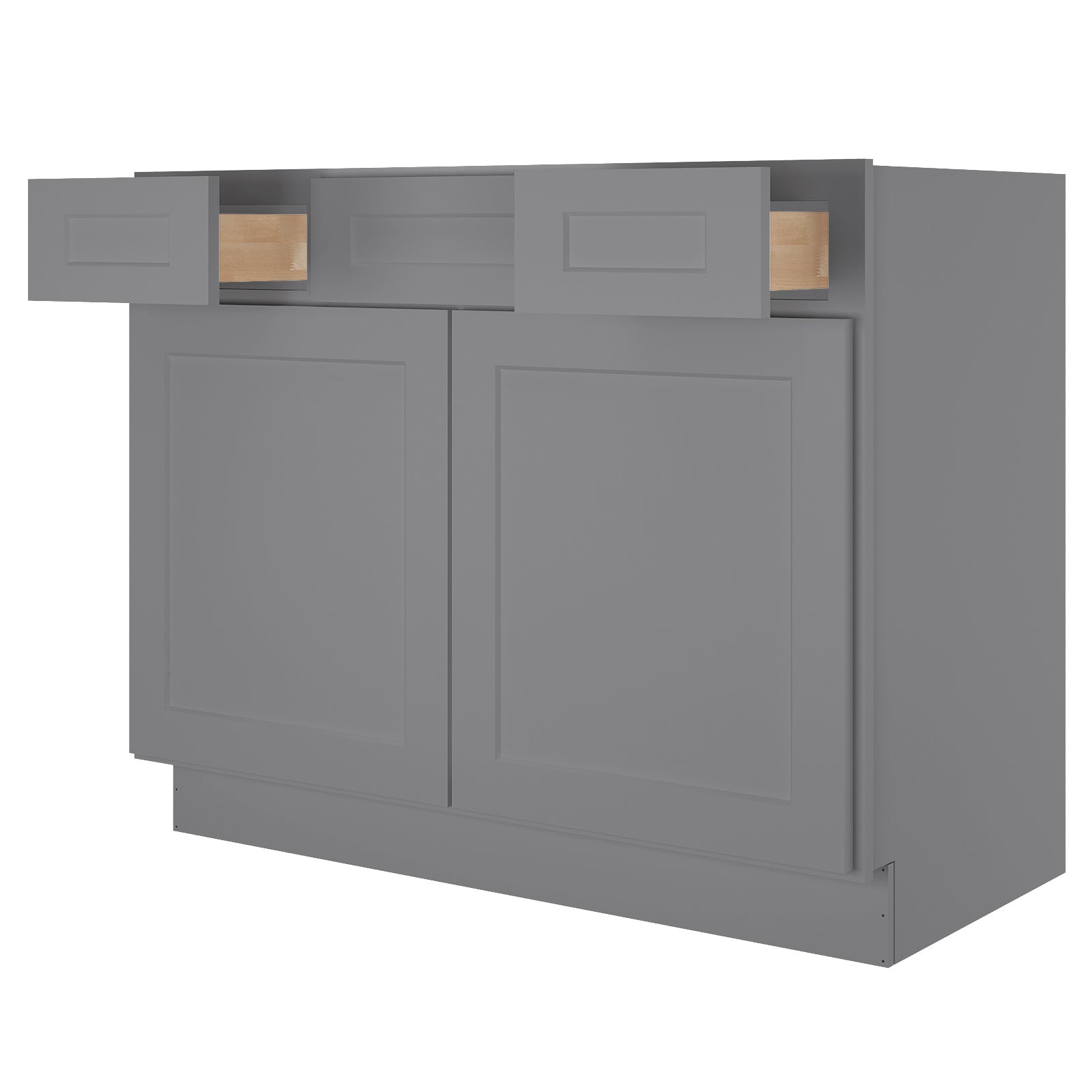 42"W Birch Solid Wood X 21"D X 34-1/2"H Vanity Sink Drawer Cabinet Wthout Top VSD42