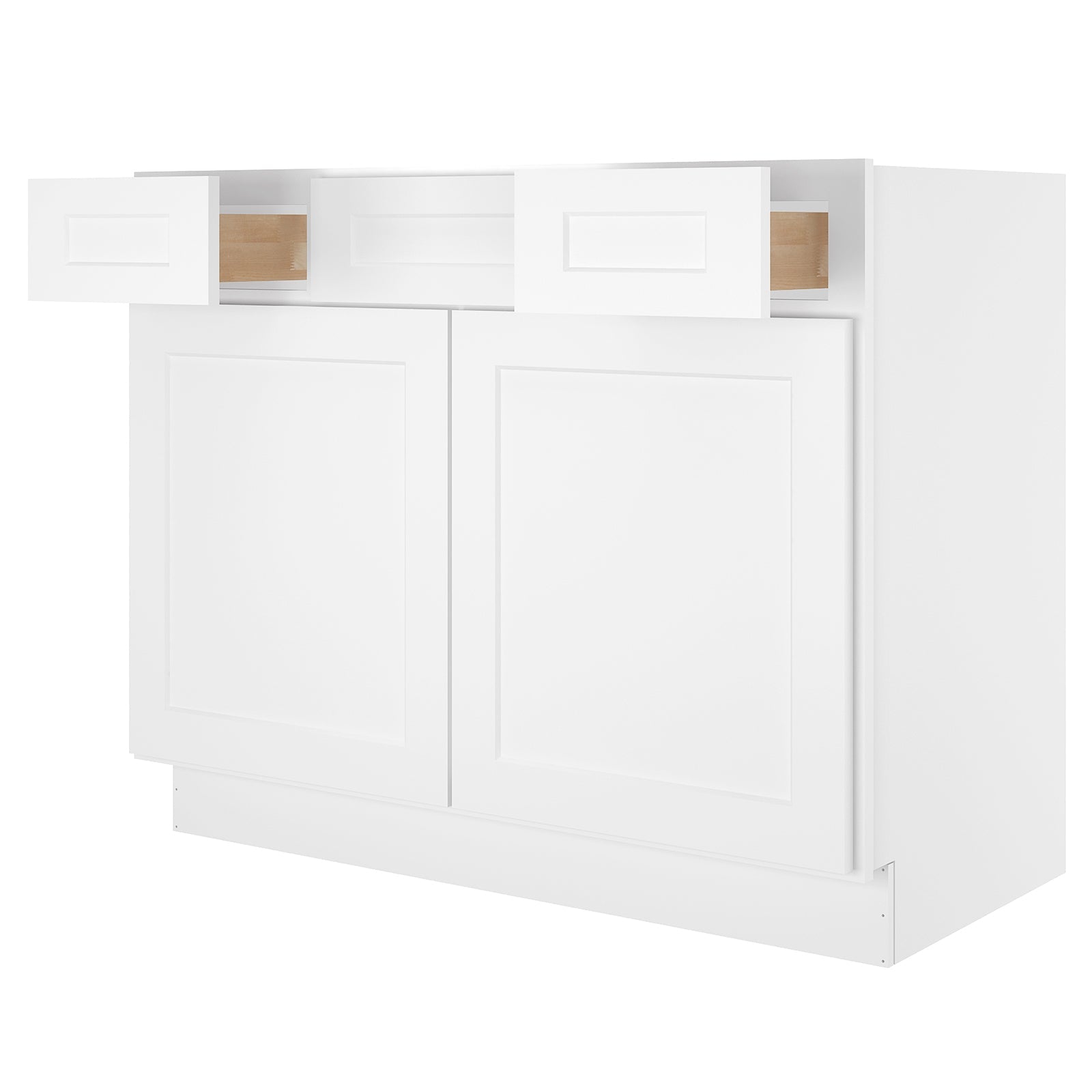 42"W Birch Solid Wood X 21"D X 34-1/2"H Vanity Sink Drawer Cabinet Wthout Top VSD42