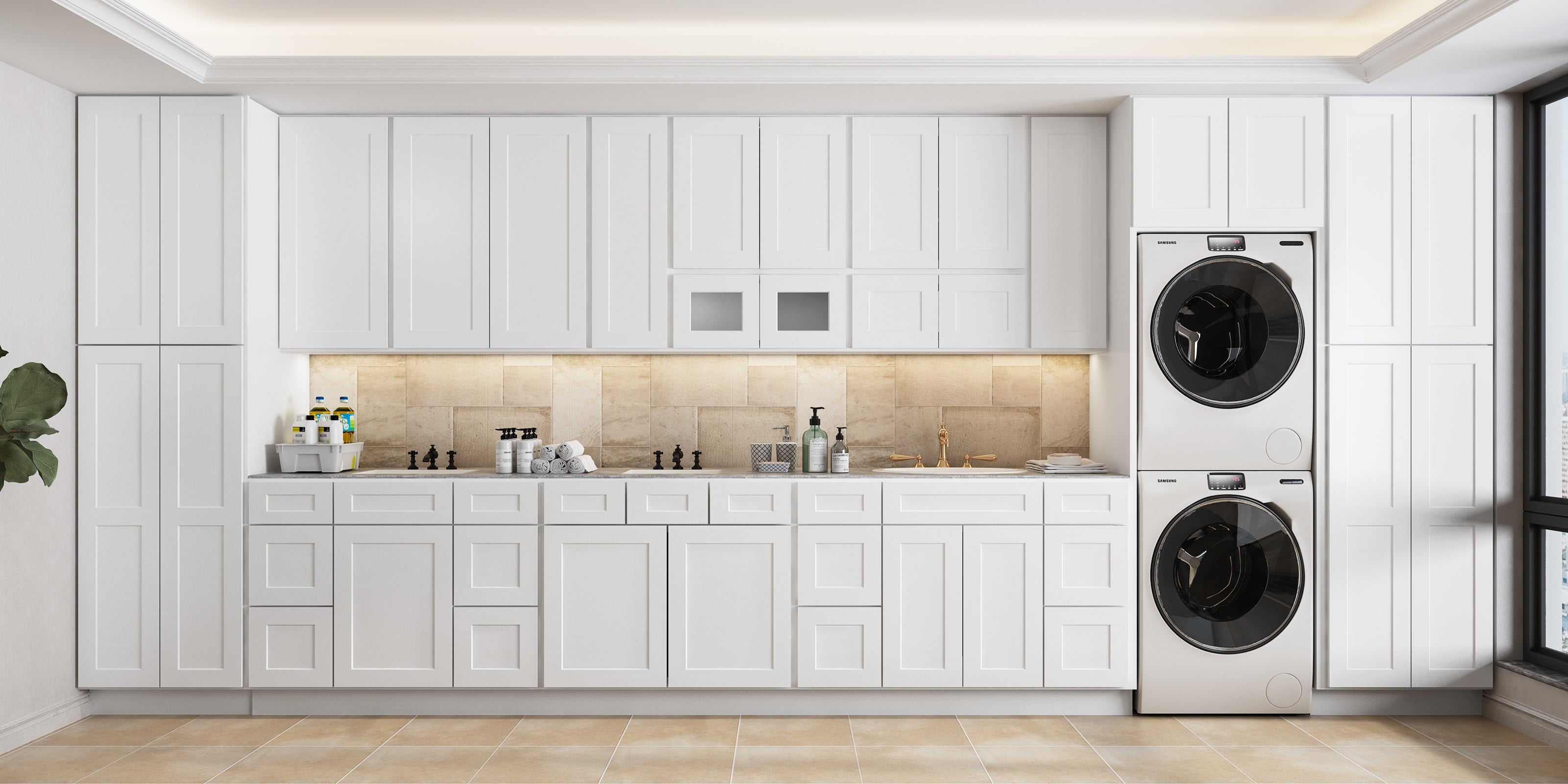 42"W Birch Solid Wood X 21"D X 34-1/2"H Vanity Sink Drawer Cabinet Wthout Top VSD42