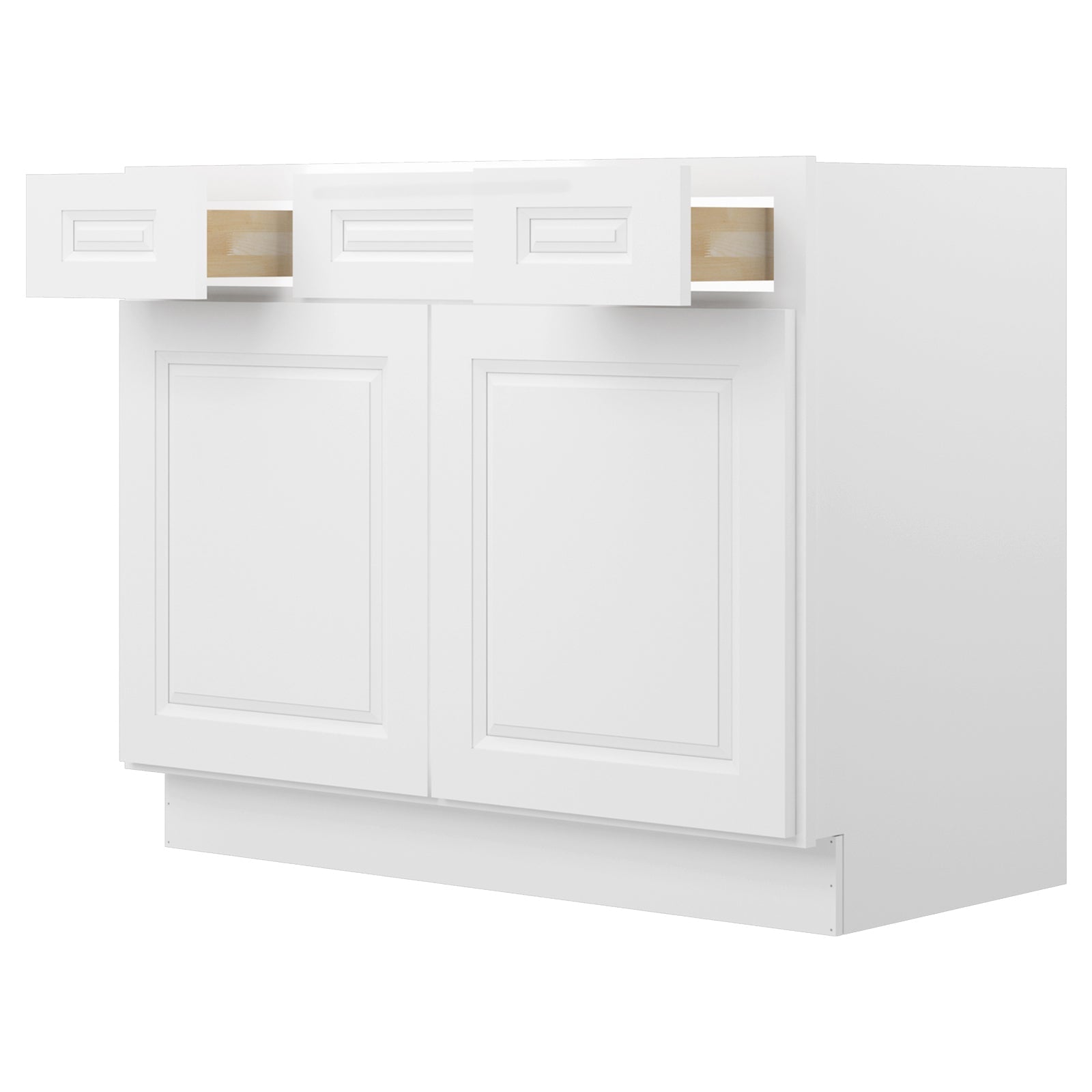 42"W Birch Solid Wood X 21"D X 34-1/2"H Vanity Sink Drawer Cabinet Wthout Top VSD42