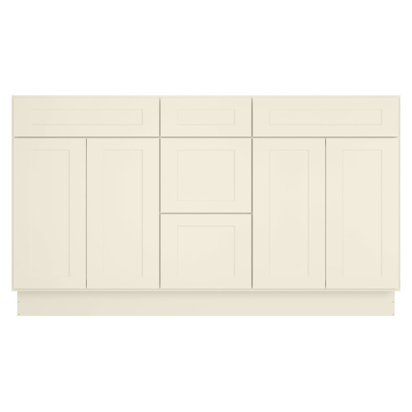 21"D Birch Solid Wood X 60"W X 34-1/2"H Vanity Sink Drawer Cabinet Wthout Top VSDB60