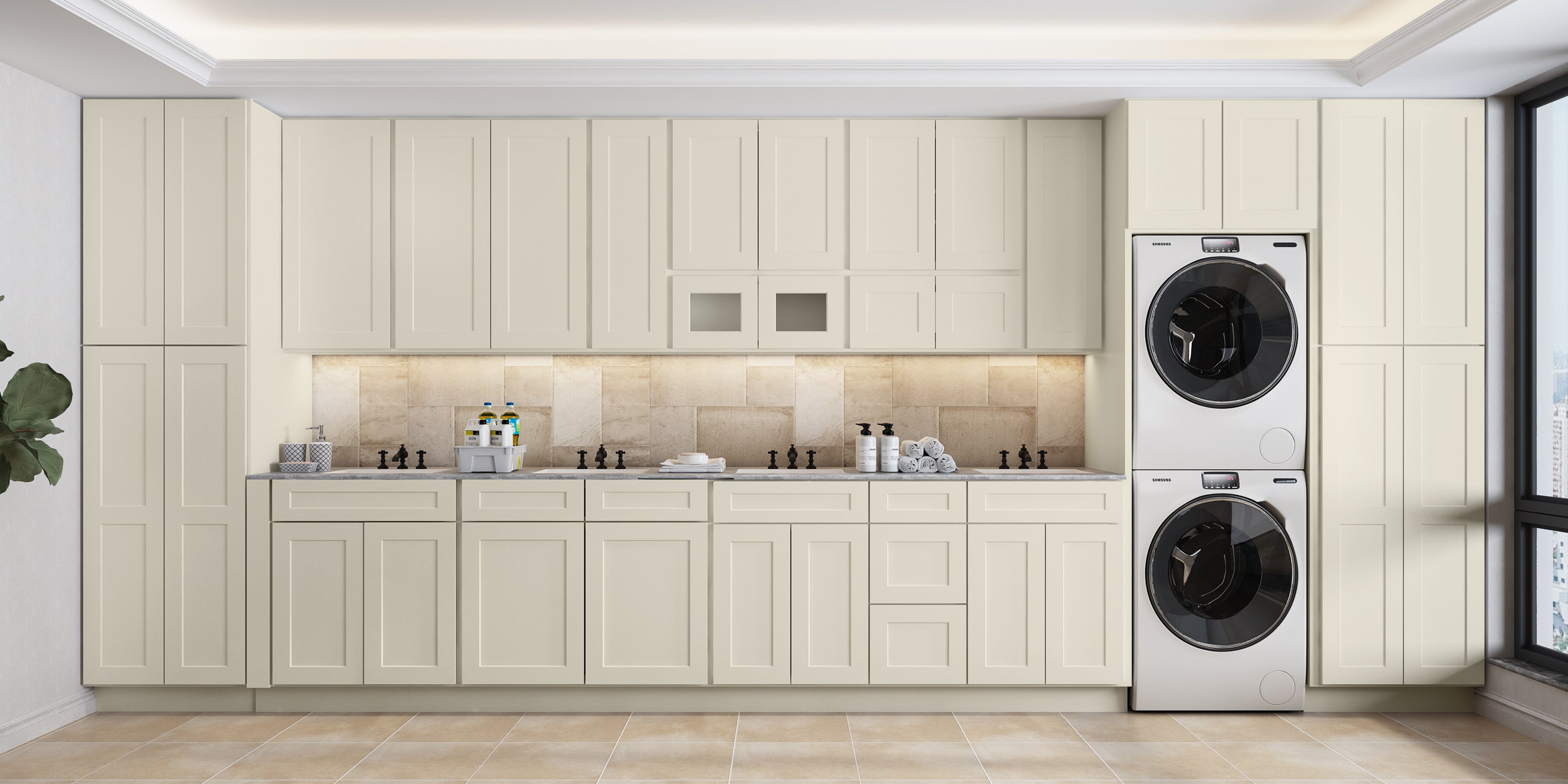 21"D Birch Solid Wood X 60"W X 34-1/2"H Vanity Sink Drawer Cabinet Wthout Top VSDB60