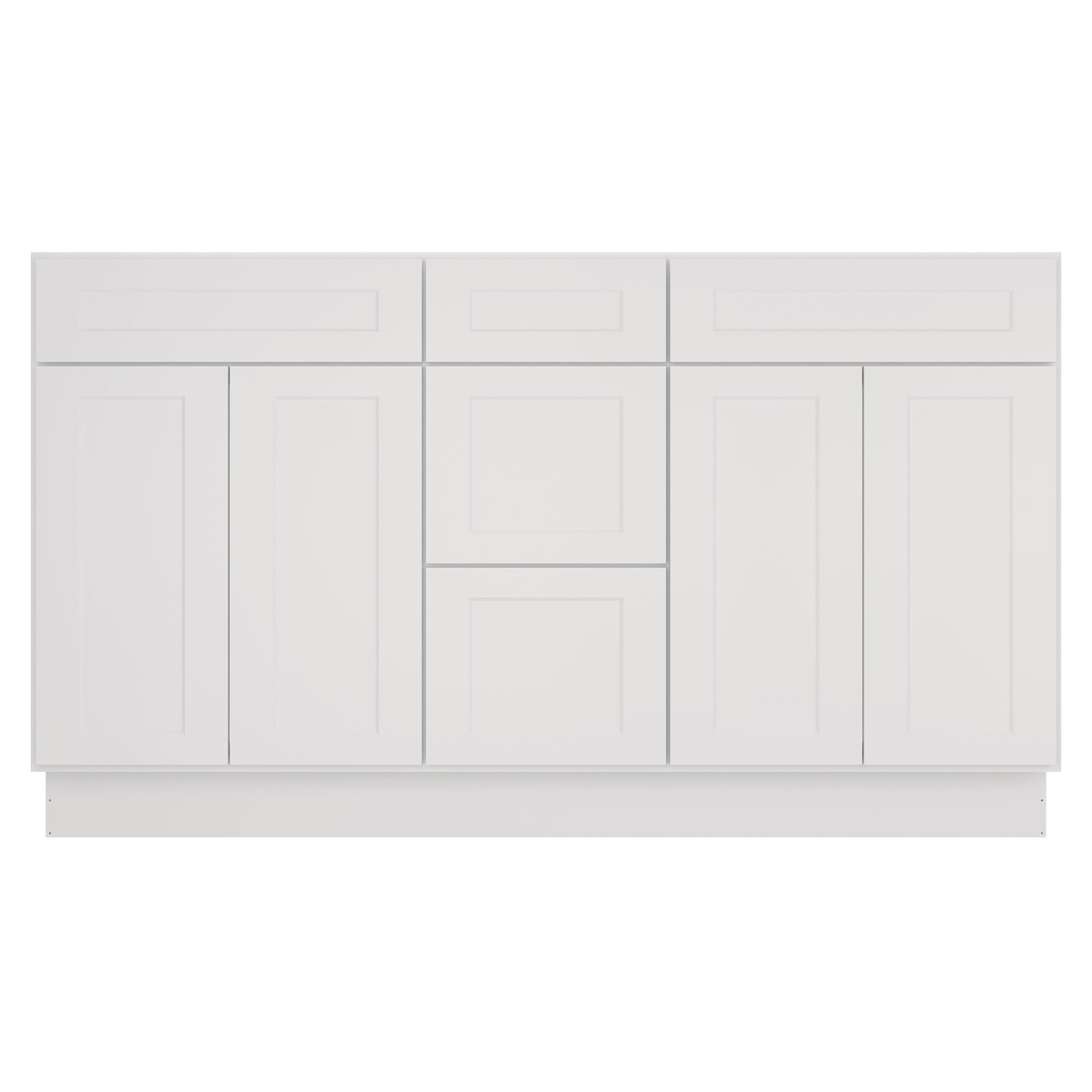 21"D Birch Solid Wood X 60"W X 34-1/2"H Vanity Sink Drawer Cabinet Wthout Top VSDB60